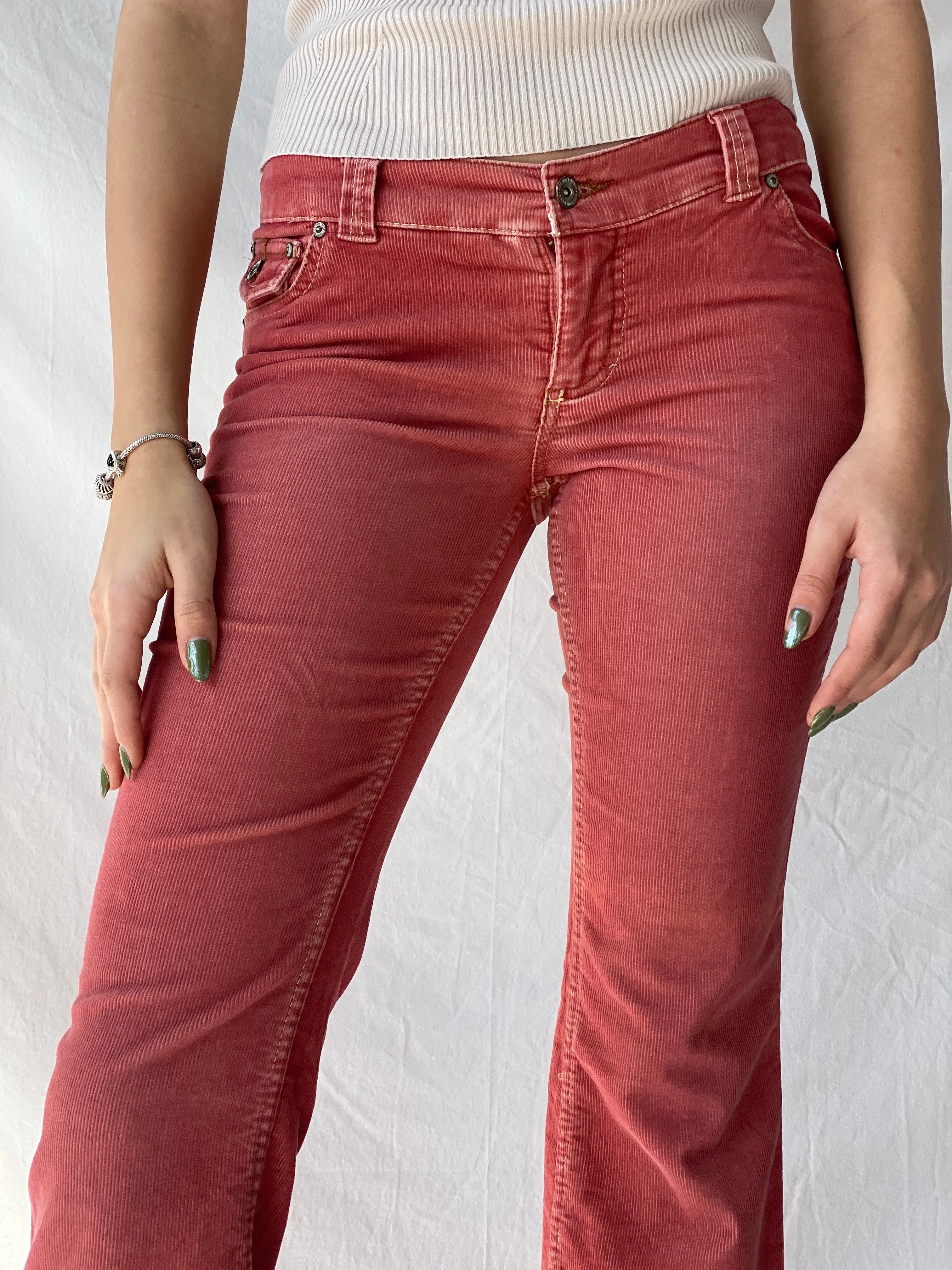 00s Mossimo Denim Pink Mid-Rise Flare Leg Corduroy Pants - 36EUR - Balagan Vintage Corduroy Pants 00s, corduroy pants, Syntia, winter