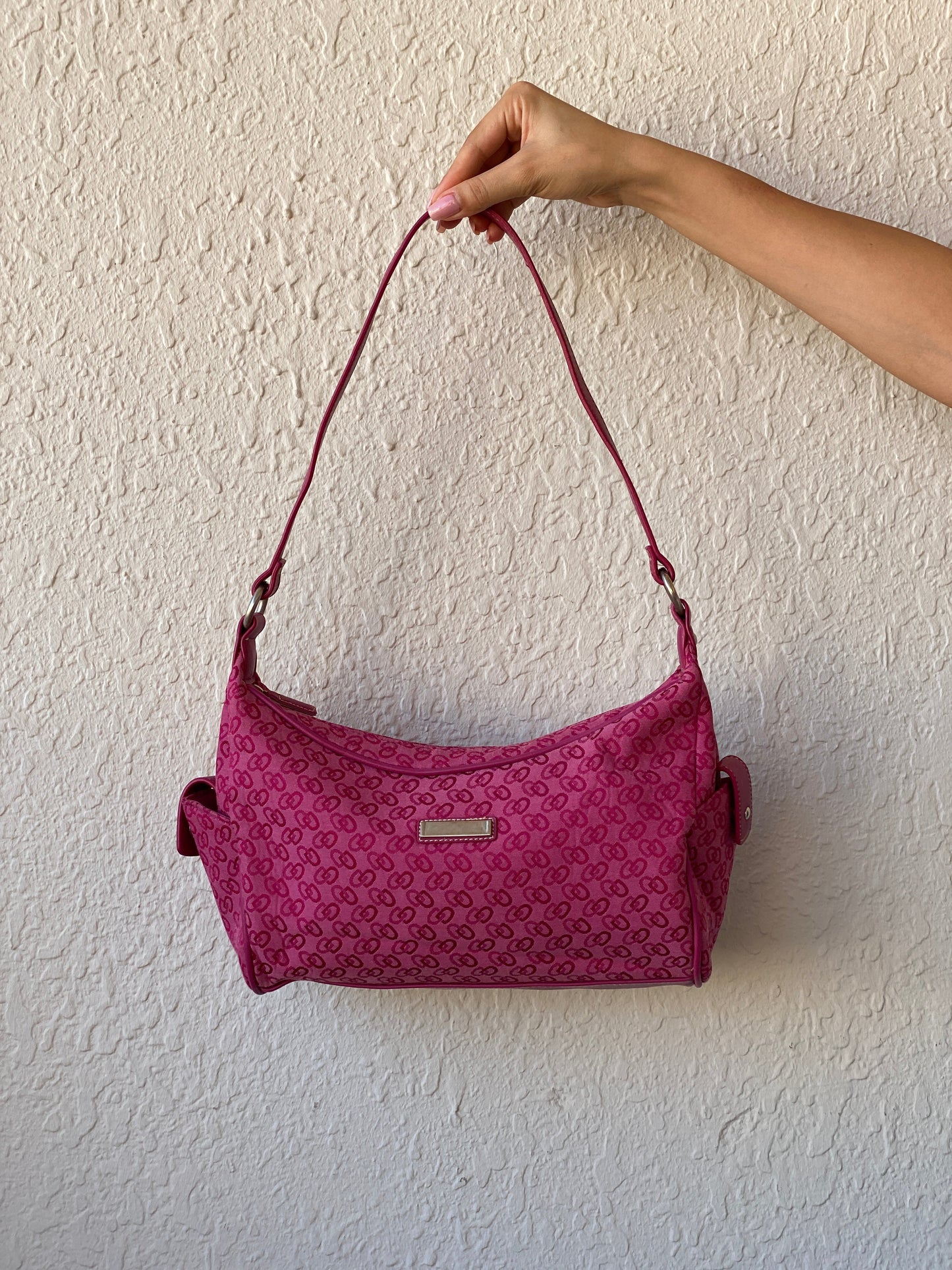 00s Y2K Pink Shoulder Bag With Pockets On The Side - Balagan Vintage Shoulder Bag 00s, 90s, bag, NEW IN, shoulder bag, Y2K