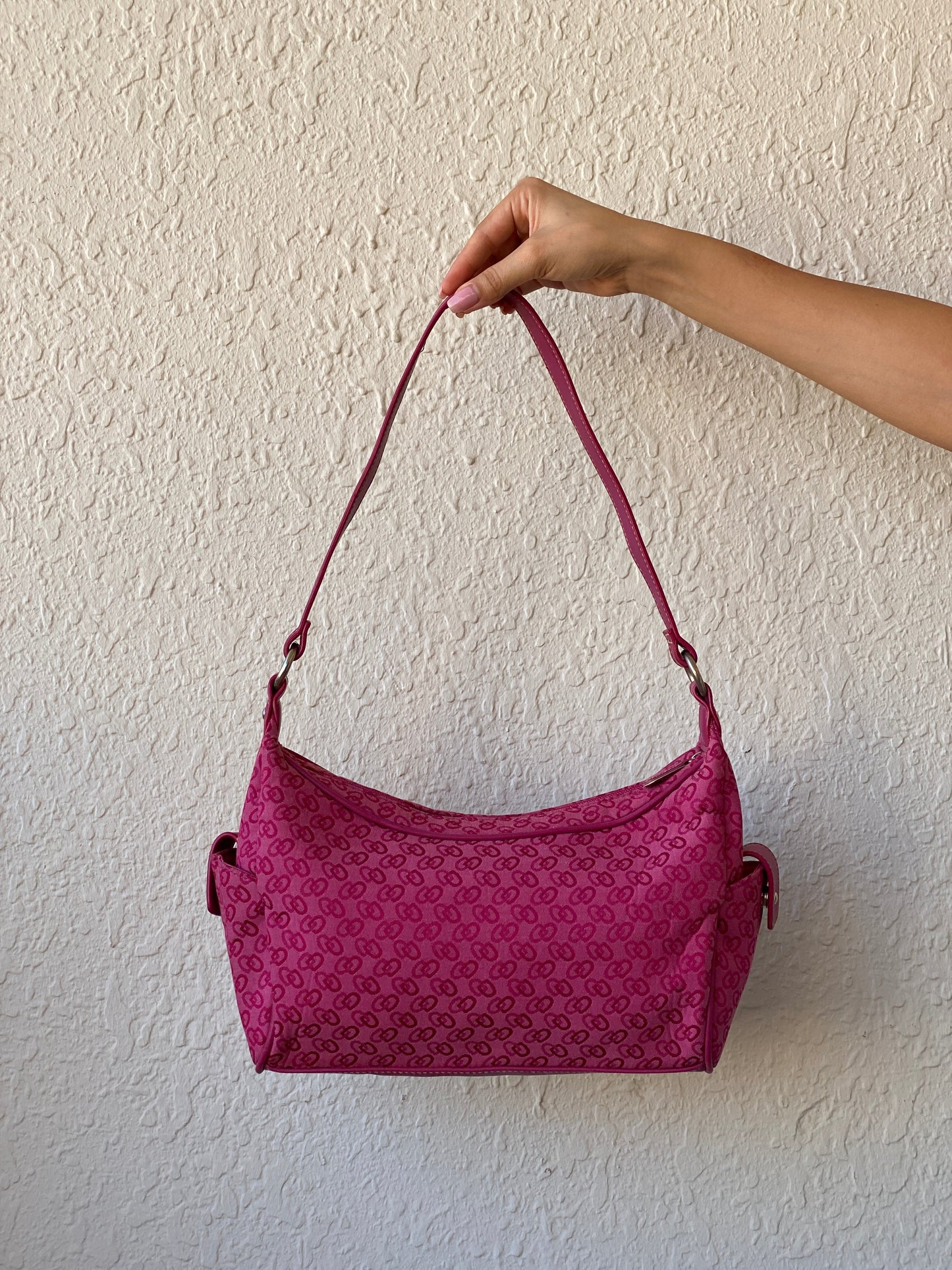 00s Y2K Pink Shoulder Bag With Pockets On The Side - Balagan Vintage Shoulder Bag 00s, 90s, bag, NEW IN, shoulder bag, Y2K