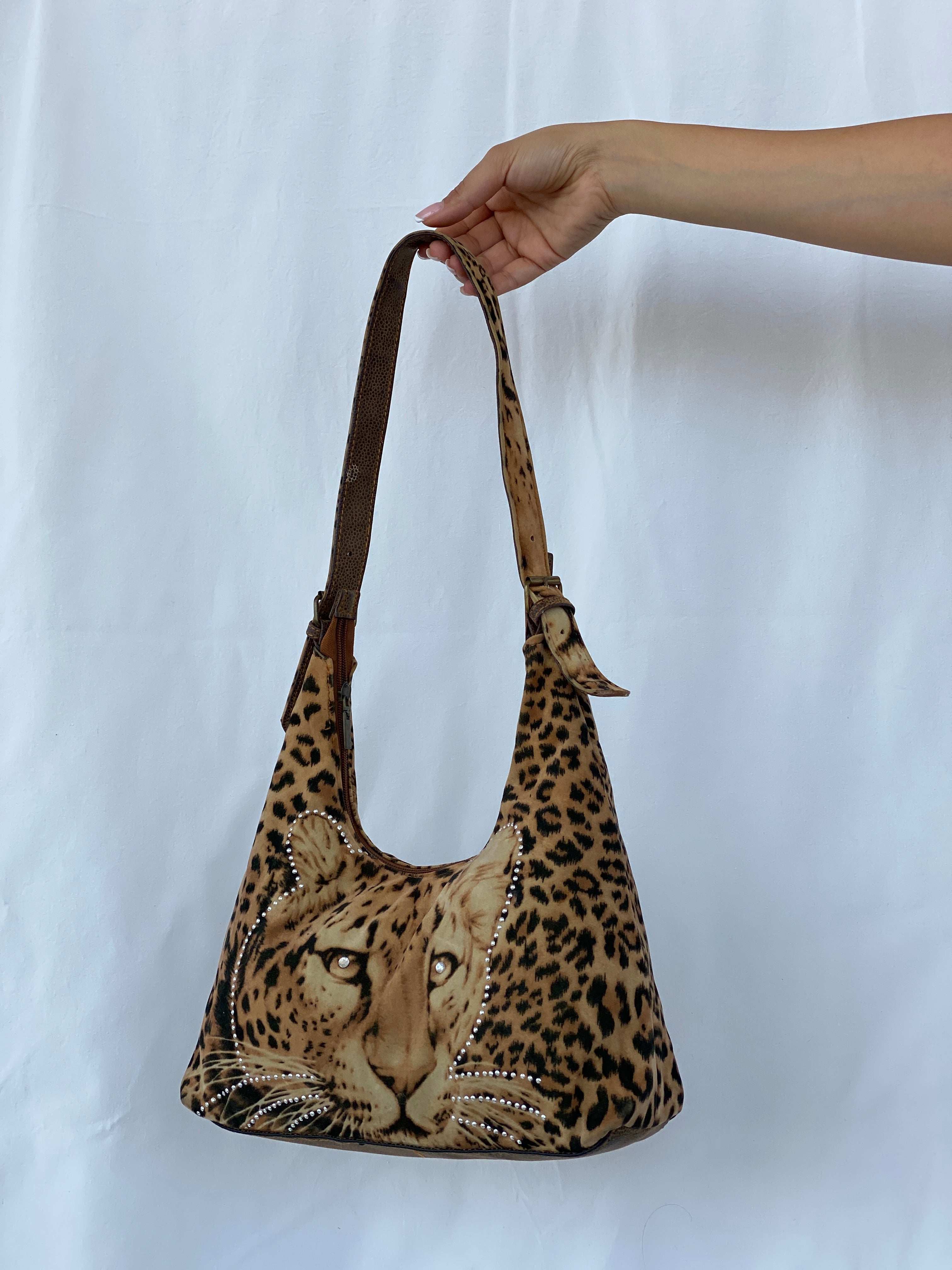 Leopard Y2K Animal Print Shoulder Bag - Balagan Vintage Bags 00s, NEW IN, shoulder bag, Y2K
