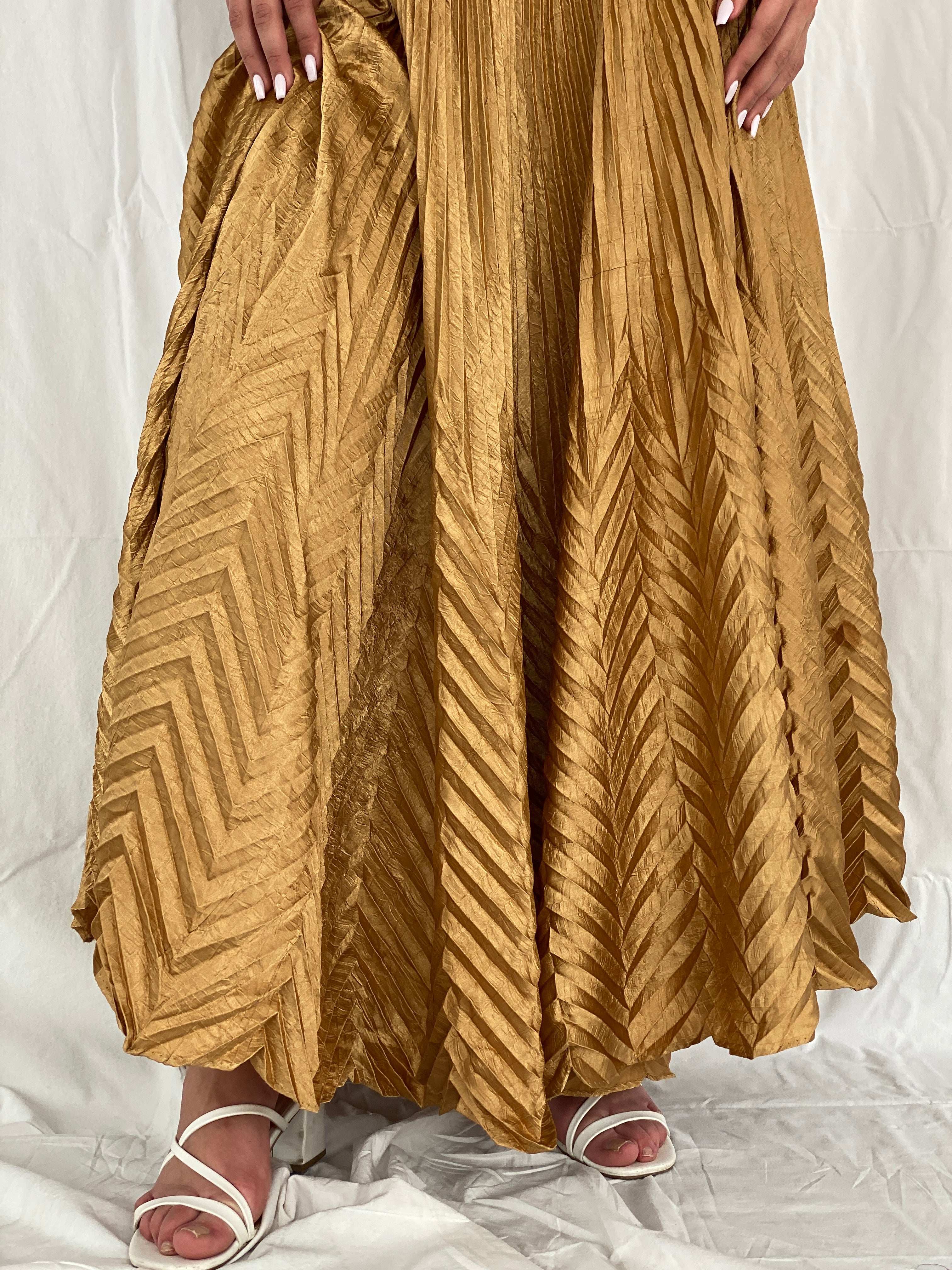 Rare Vintage 80s Designer Jeanne Marc Maxi Pleated Skirt - Size S - Balagan Vintage Maxi Skirt 00s, maxi skirt, NEW IN, Rama, skirt, summer