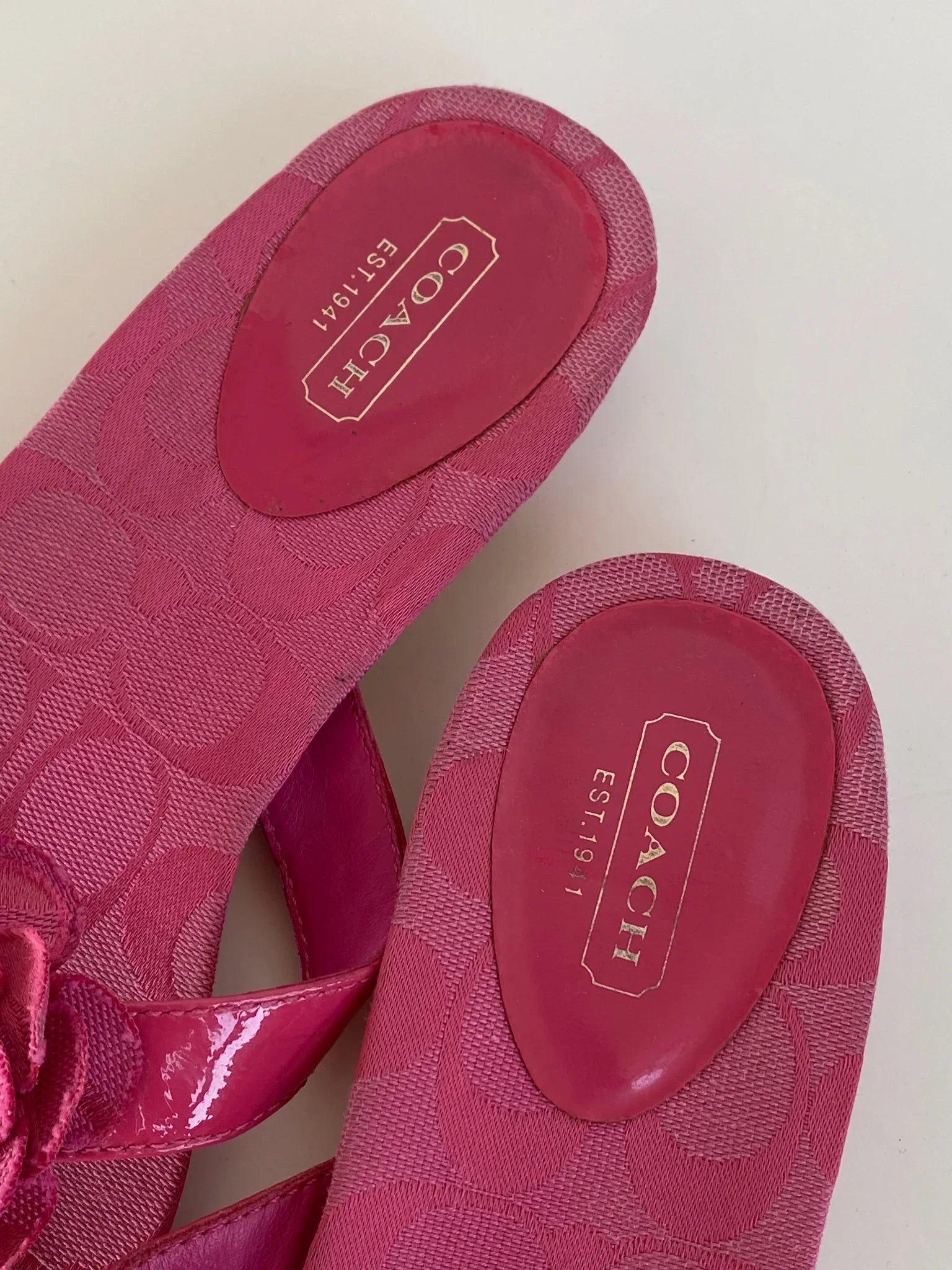 Coach Samira Pink Signature C Floral Sandals – Size EU 39.5