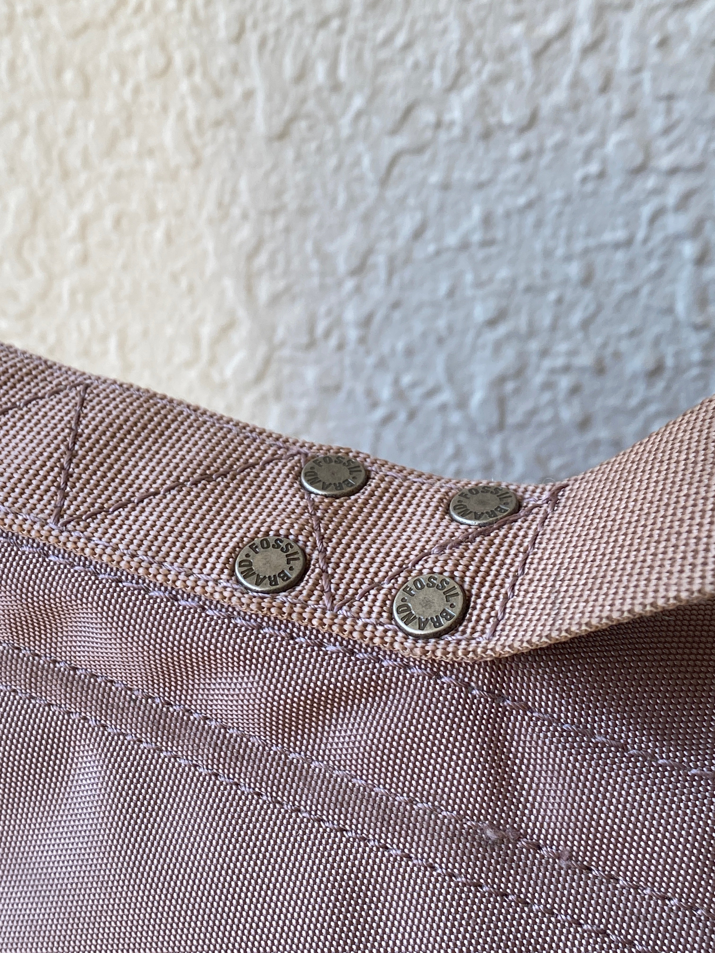 Fossil Taupe Heavyweight Nylon Laptop Messenger Bag