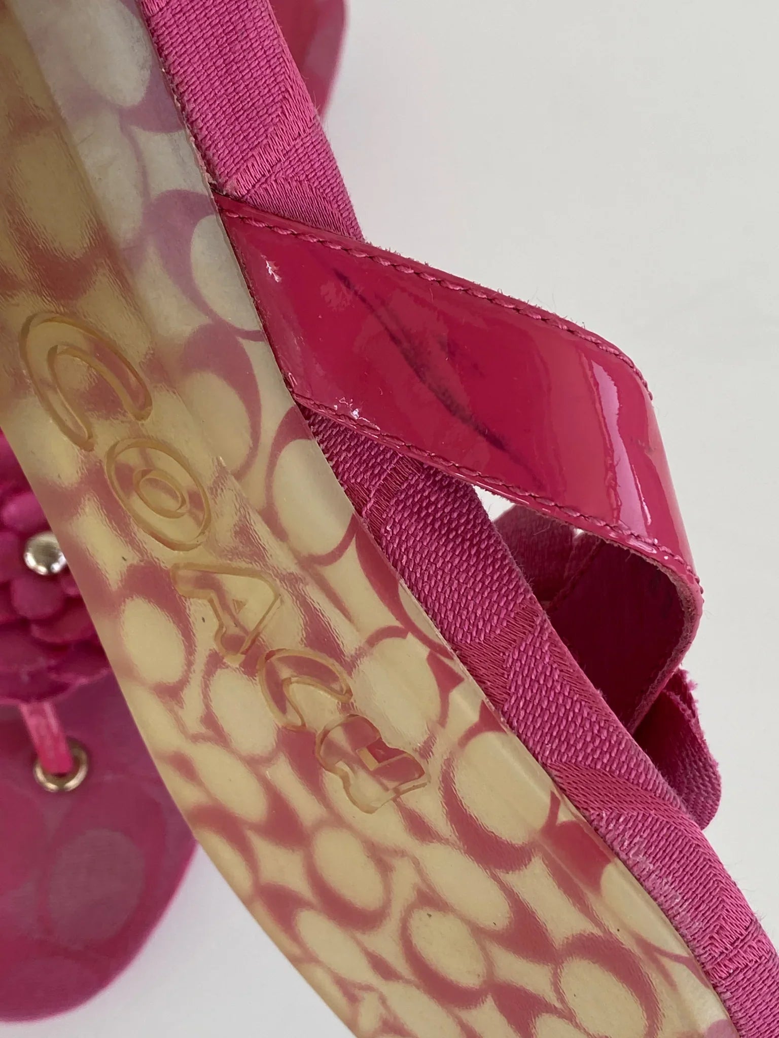 Coach Samira Pink Signature C Floral Sandals – Size EU 39.5