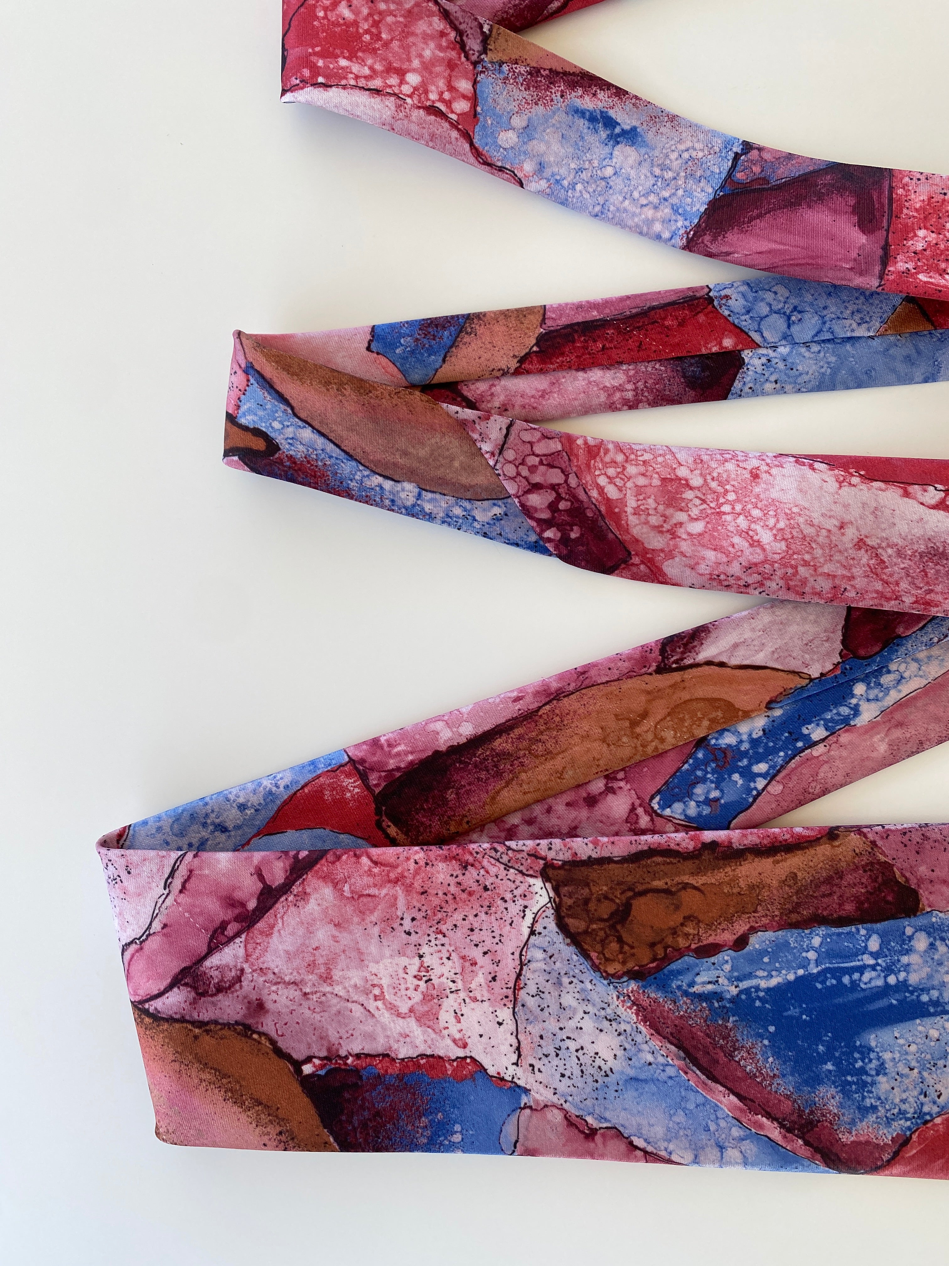 Vintage Paco Rabanne Paris Abstract Painting Printed Men’s Neck Tie