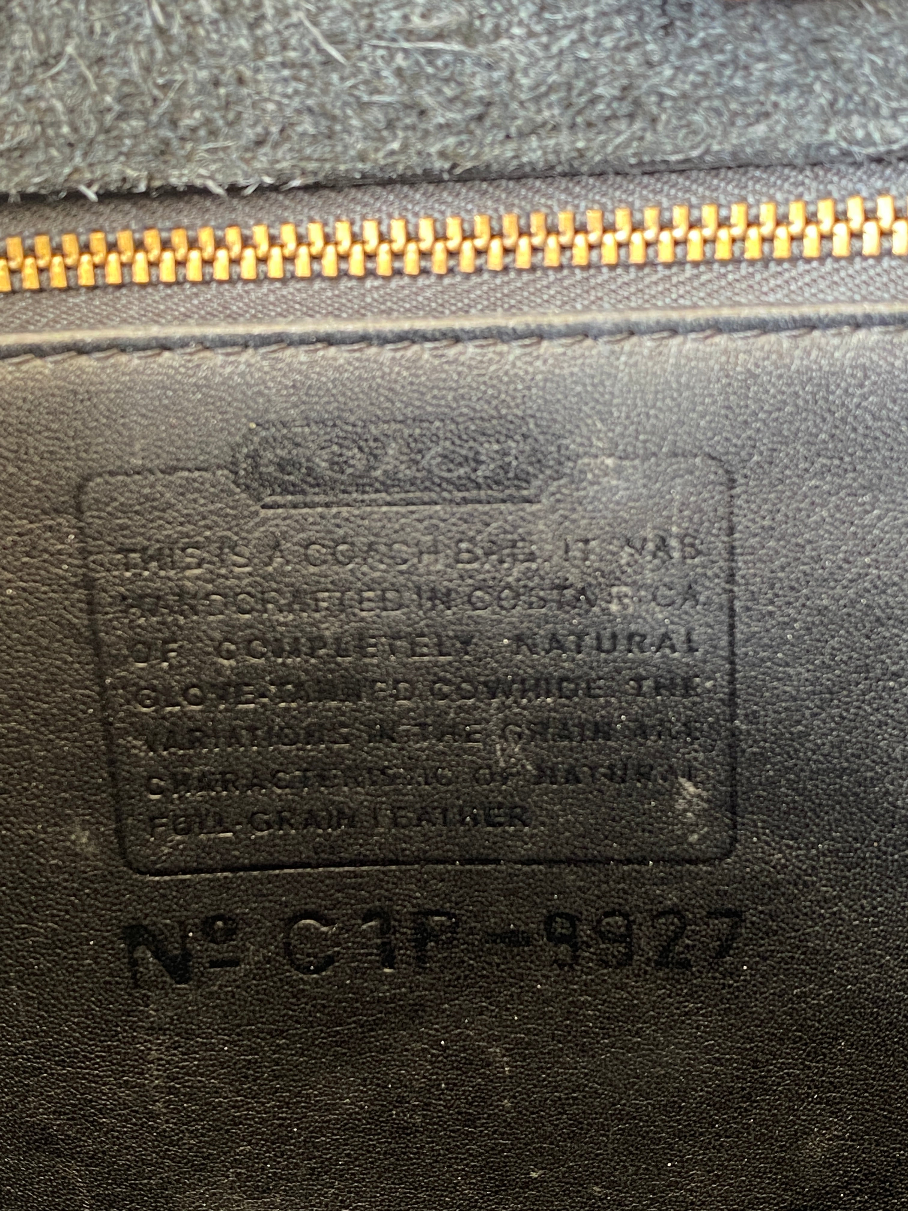 Vintage Coach Black Leather Top Handle Bag Classic C1P-9927 Turnlock Crossbody