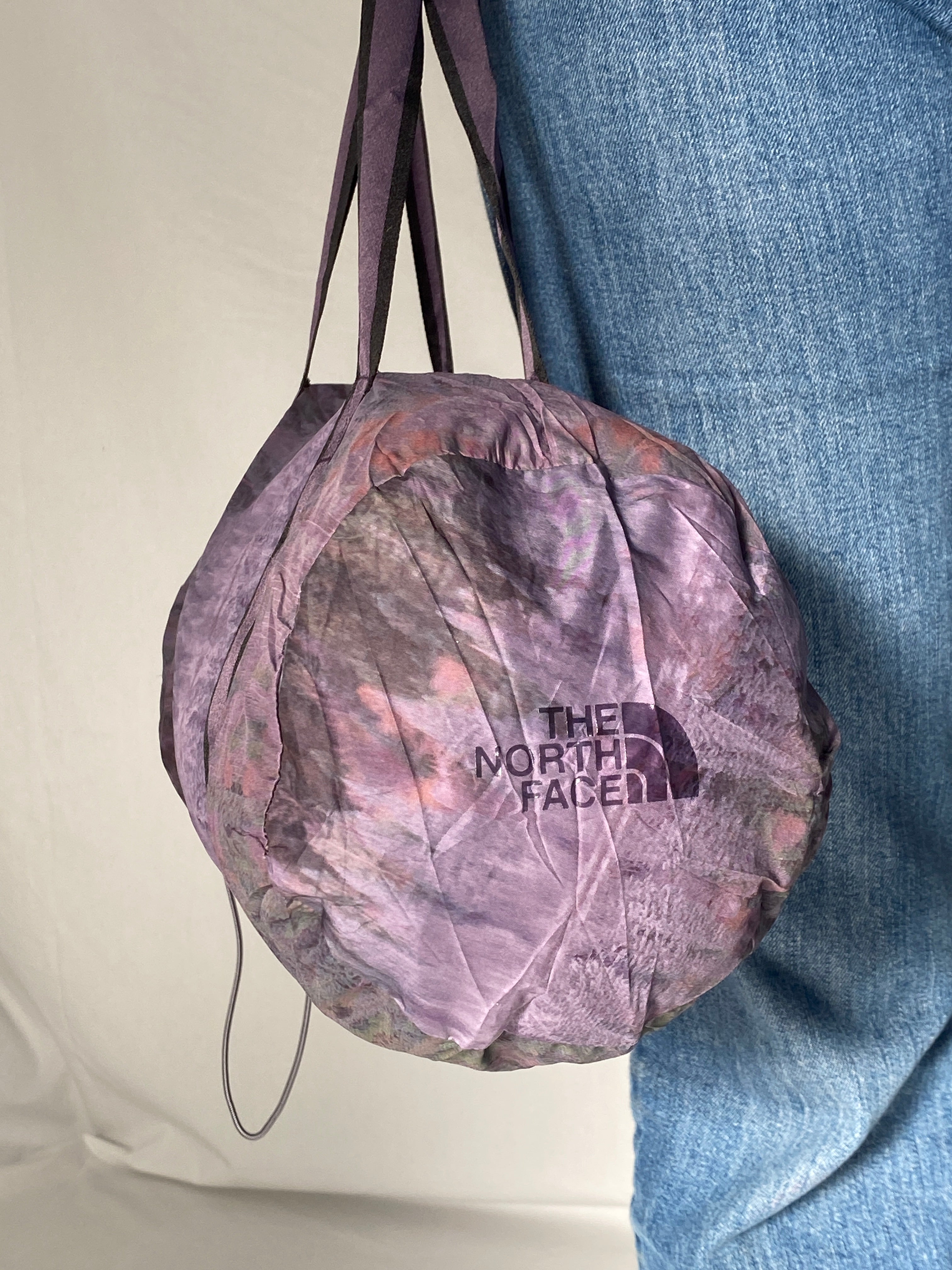 The North Face Purple Forest Print TNF Packable Fitted Puffer Jacket with Hood - M