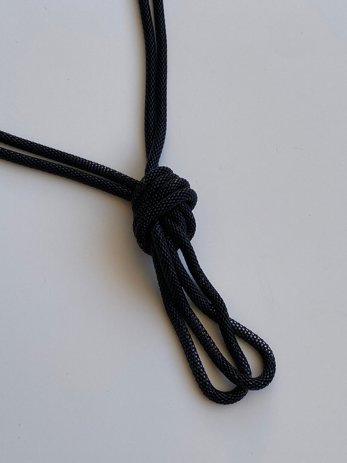 Vintage Y2K Black Mesh Multi-Strand Knot Statement Necklace
