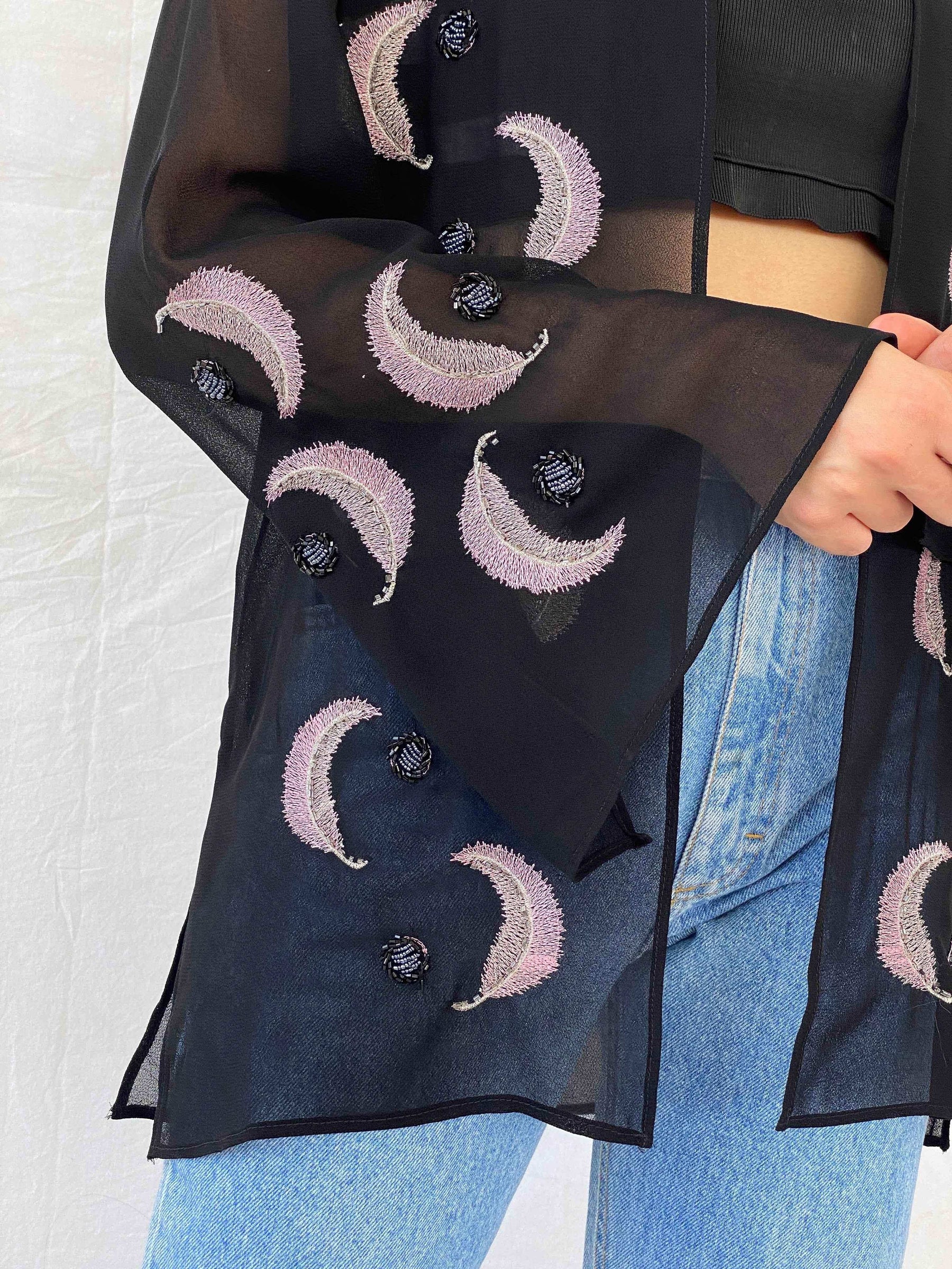 The Most Gorgeous Vintage Beaded Sheer Cardigan - Balagan Vintage