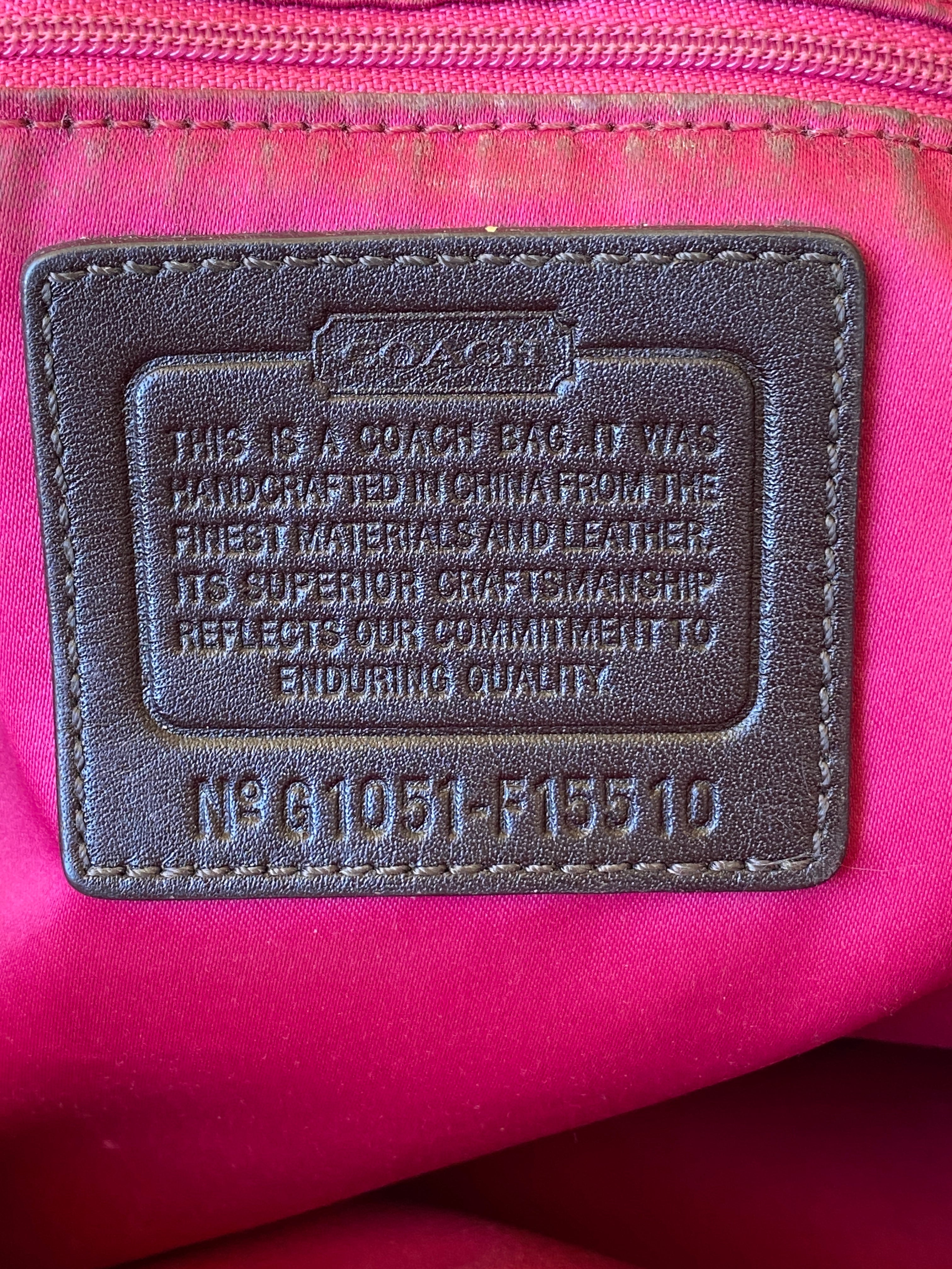 Coach Authentic Ashley Signature Sateen Brown G1051-F15510 Satchel Bag