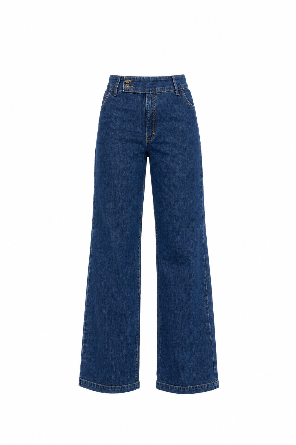 Vintage Faded Glory Blue Stretch Denim Low Rise Wide Leg Jeans – 40 EU