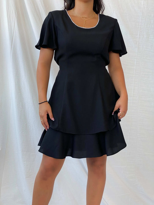 90s Randi May Collection Little Black Dress with Rhinestones - L - Balagan Vintage Midi Dress 00s, 90s dress, dress, formal dress, Lana, midi dress, summer, vintage dress, womens