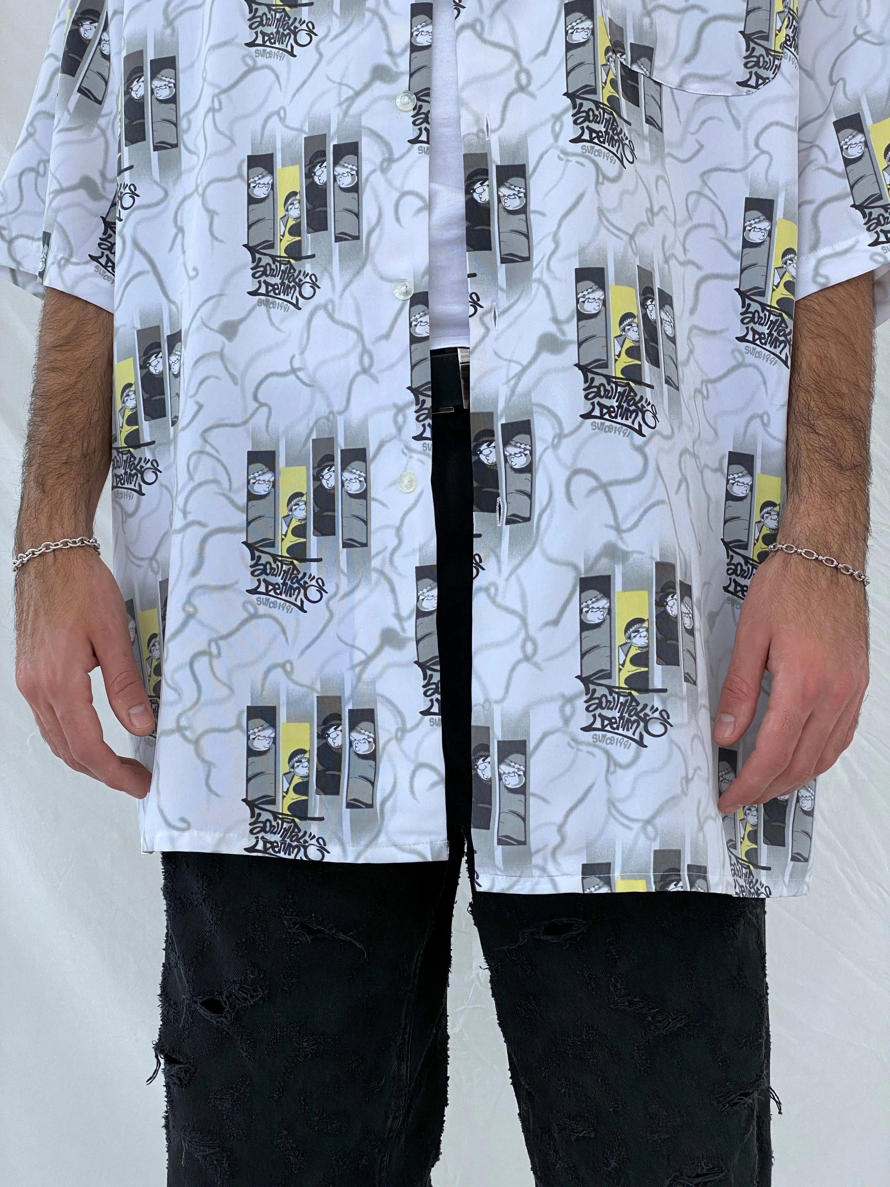 90s/00s South Pole Graphic Oversized HipHop Shirt Size 2XL - Balagan Vintage Half Sleeve Shirt 00s, 90s, Awsam, graphic, half sleeve shirt, printed shirt