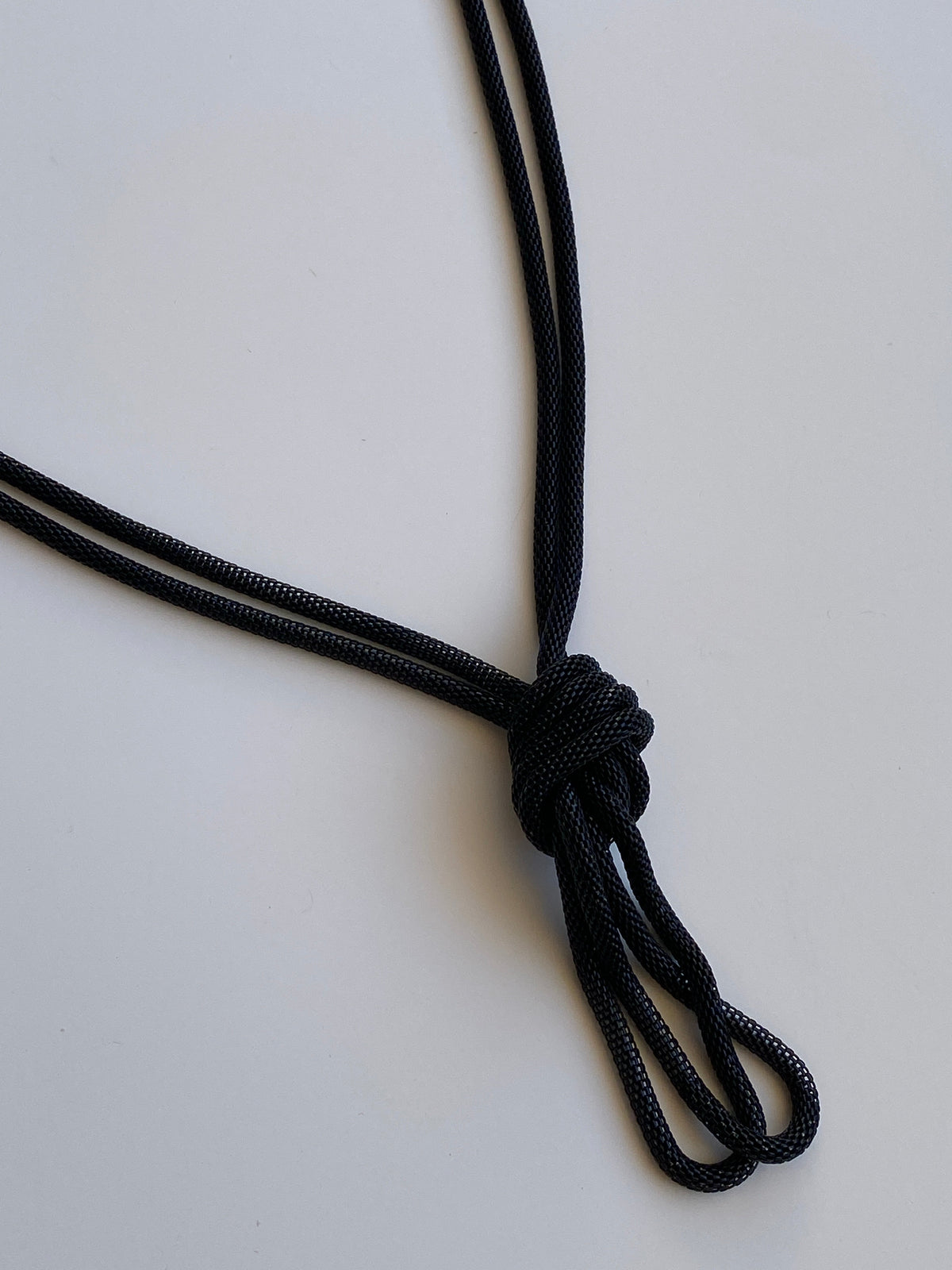 Vintage Y2K Black Mesh Multi-Strand Knot Statement Necklace