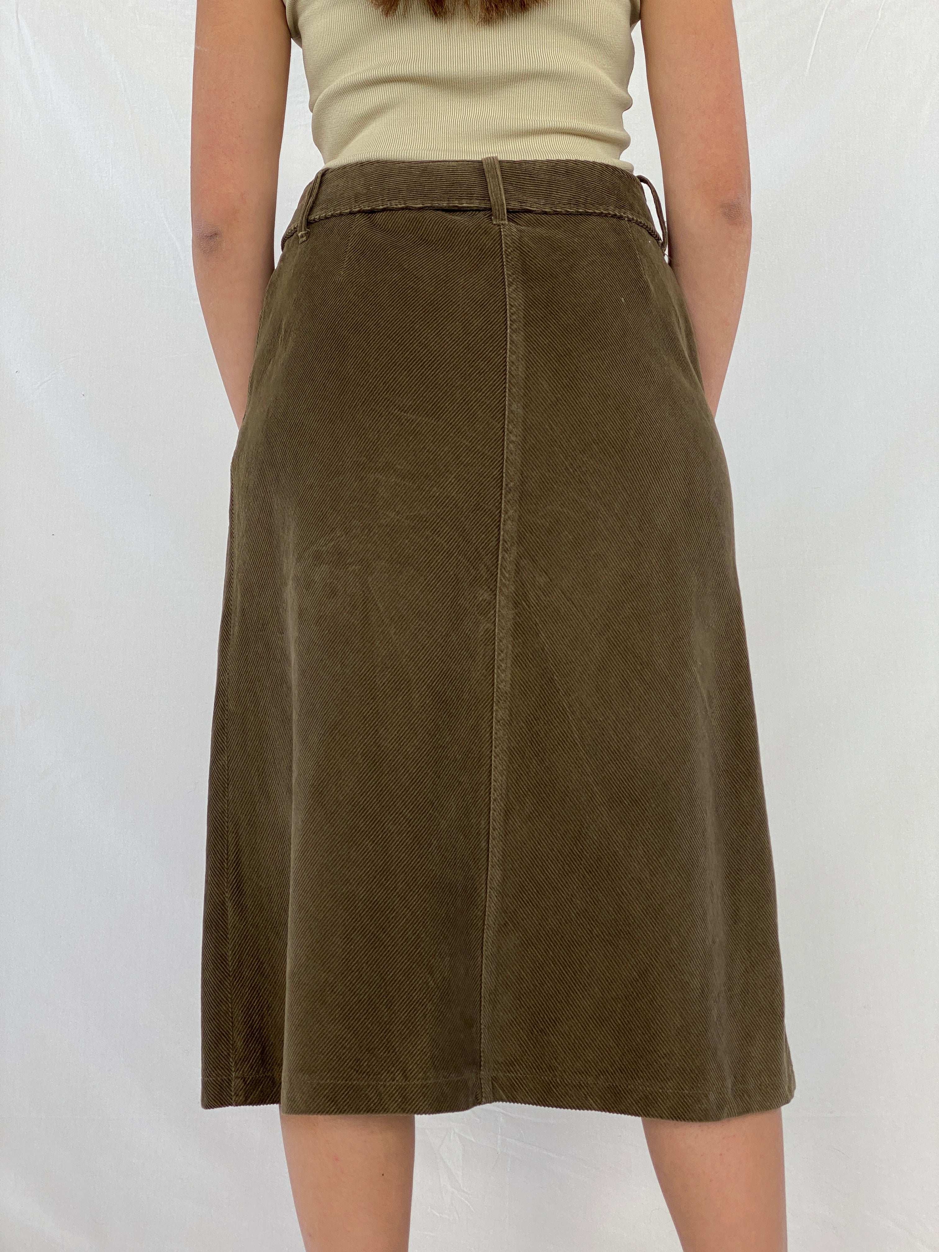 Vintage In Extenso Corduroy Midi Skirt - Balagan Vintage Midi Skirt 00s, corduroy, Juana, midi skirt, NEW IN