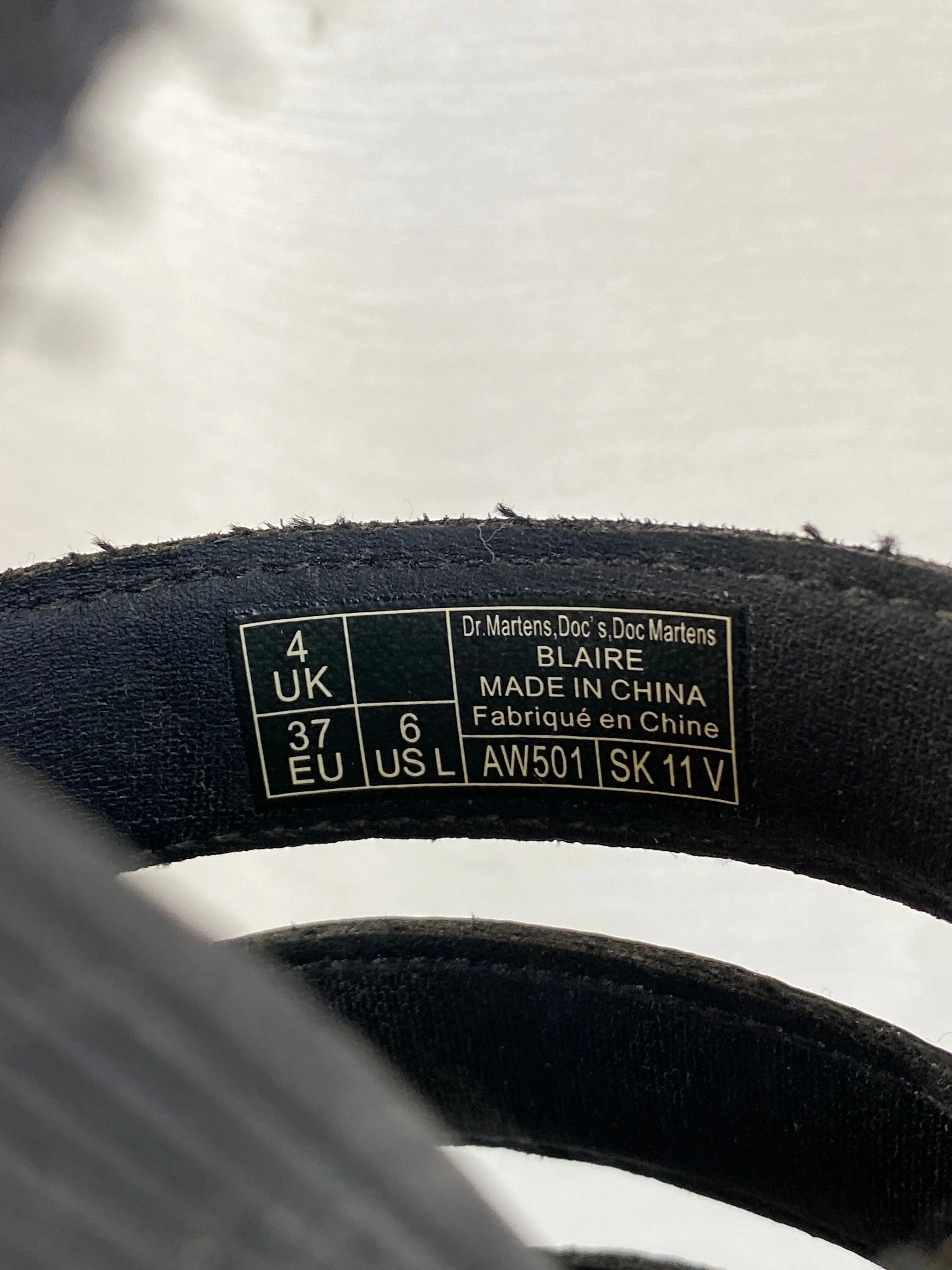 Dr. Martens Blaire Black Platform Patent Leather Gladiator Sandals – Size EU 37