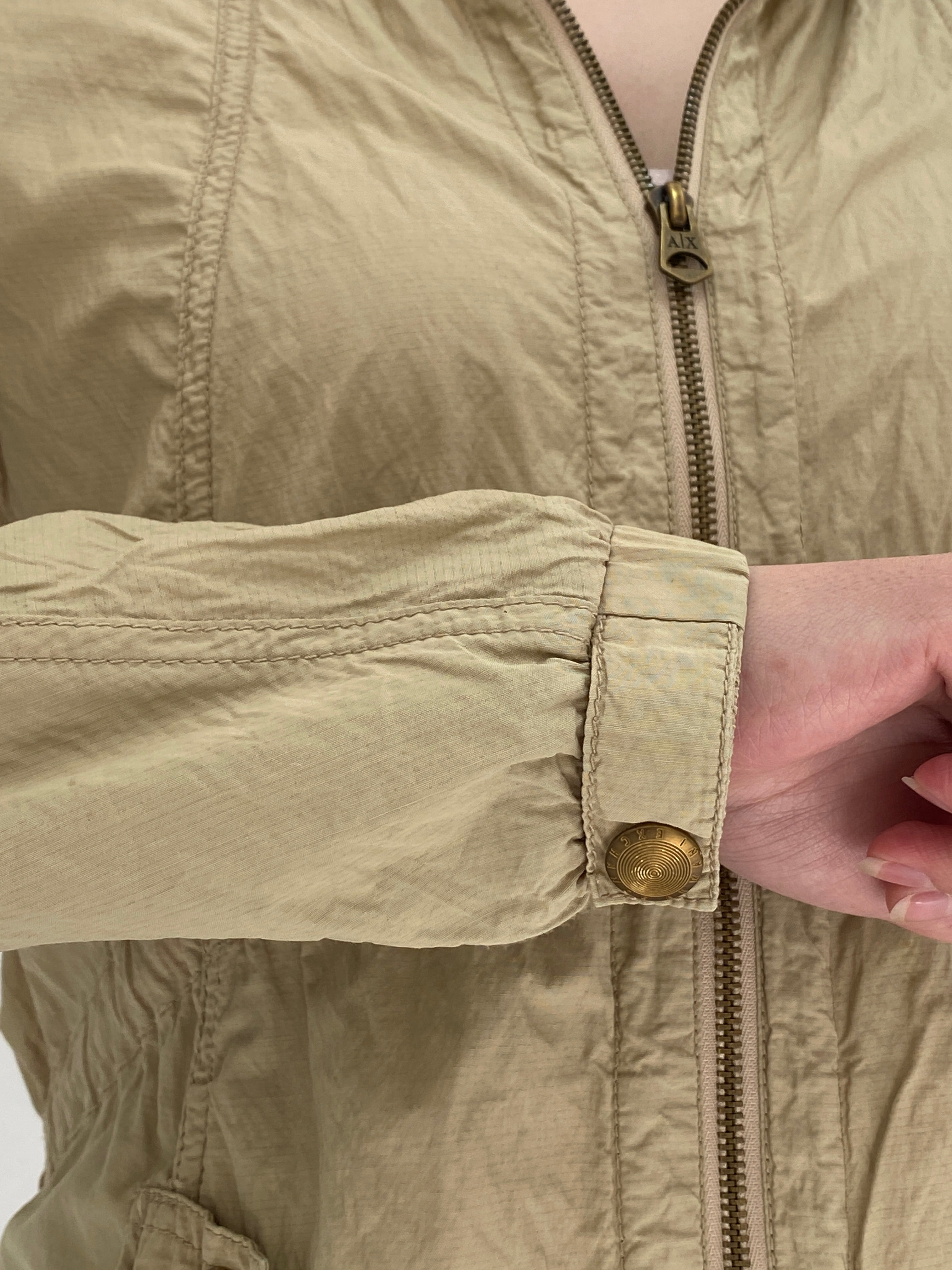 AX Armani Exchange Lightweight Hooded Beige Jacket - S