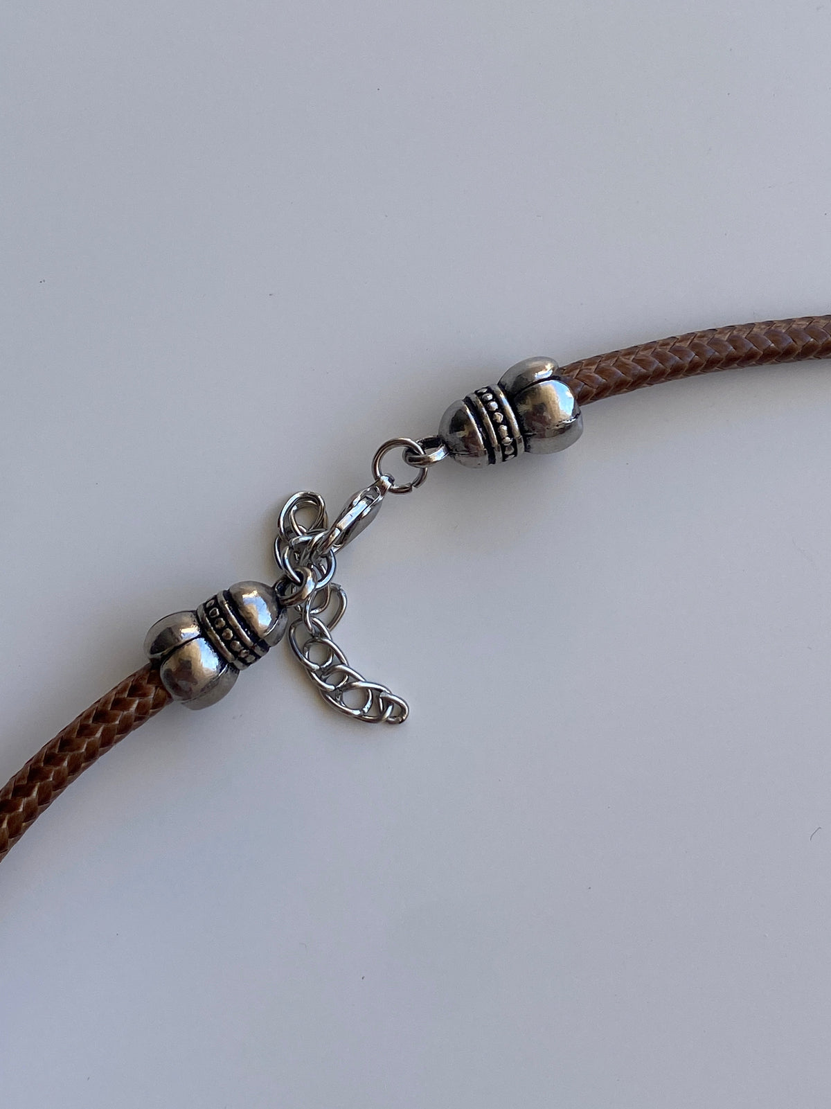 Vintage Y2K Boho Brown Cord Mixed-Media Gold-Tone Charm Statement Necklace