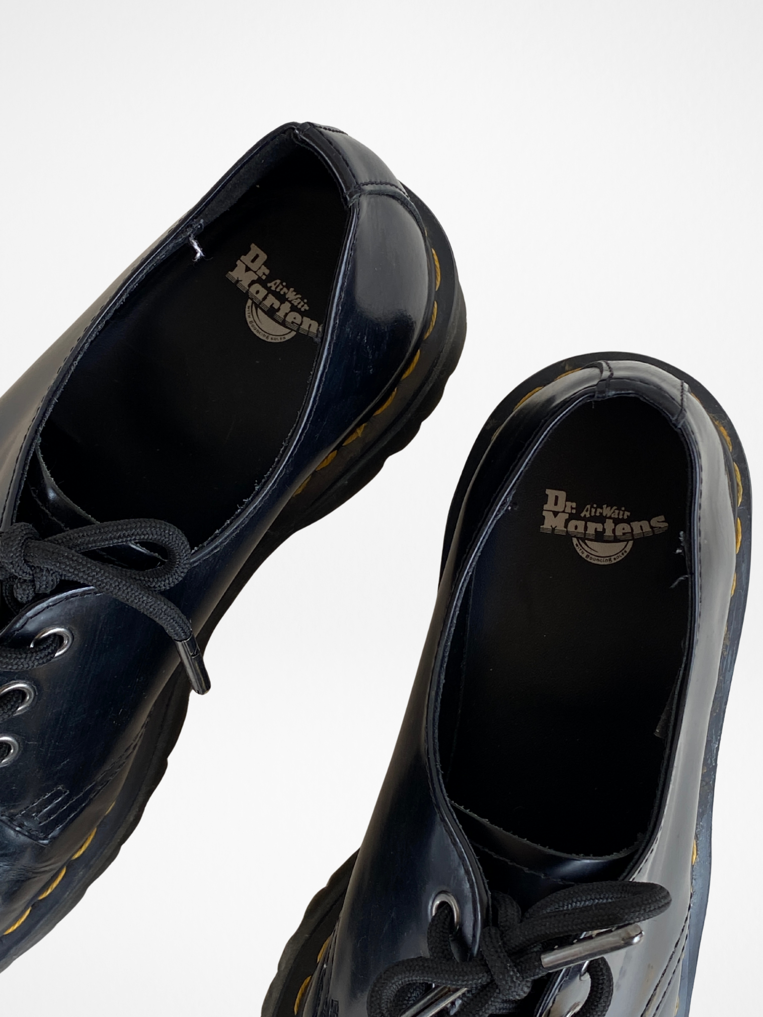 Dr. Martens Docs Black Leather Chunky Platform Derby Shoes Lace-Up Oxfords – Size EU 41
