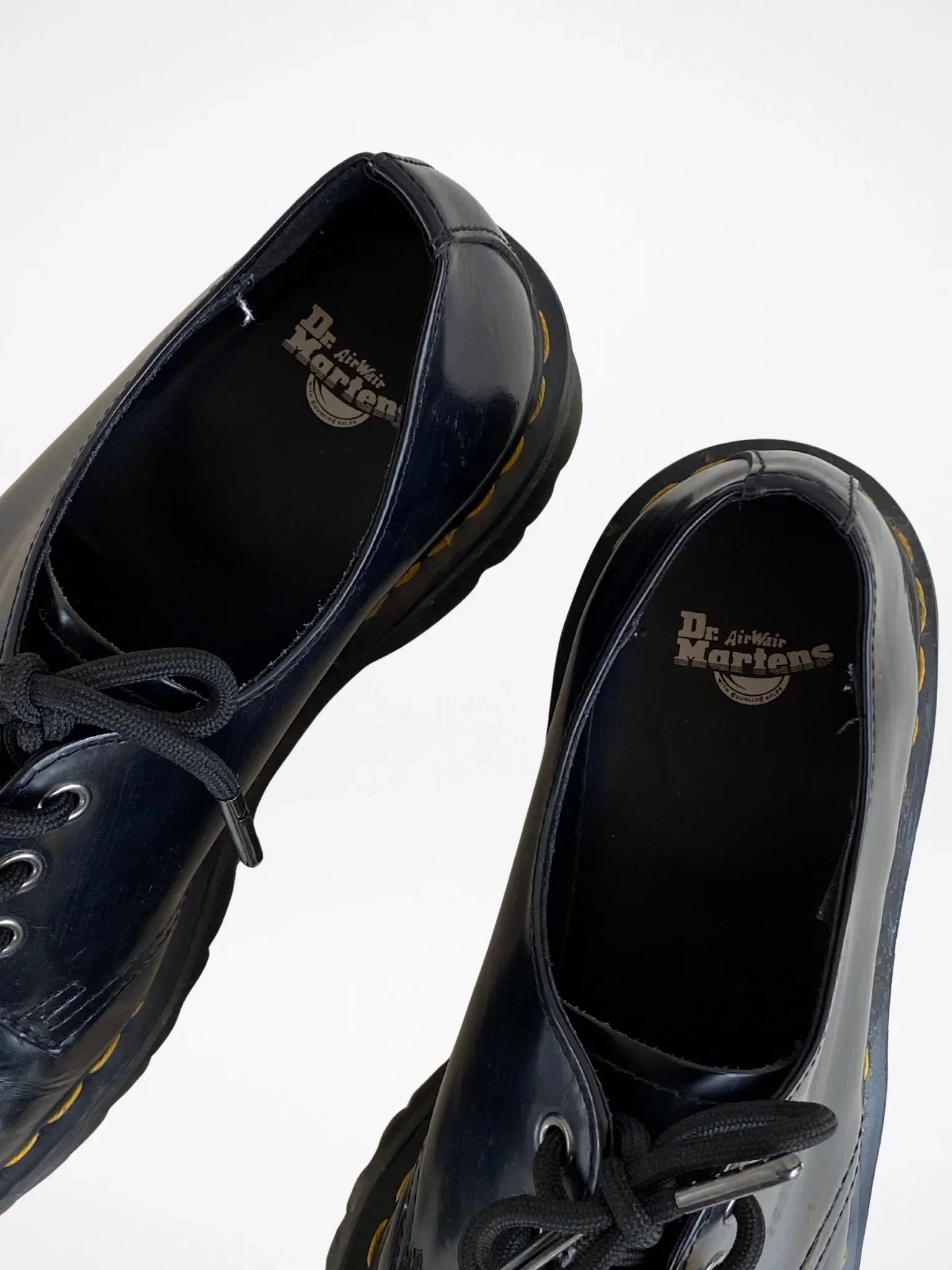 Dr. Martens Docs Black Leather Chunky Platform Derby Shoes Lace-Up Oxfords – Size EU 41