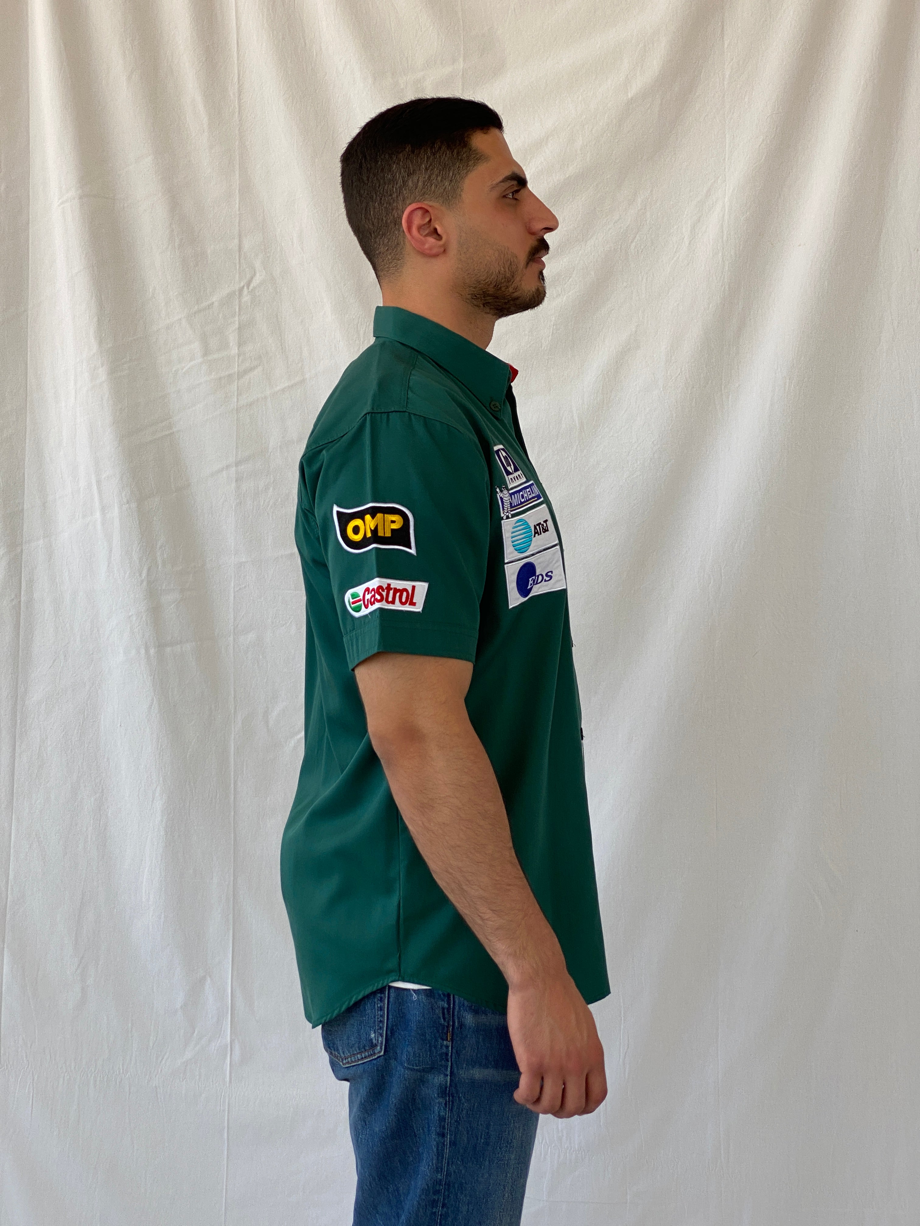 Rare Vintage 2000s Jaguar Racing Beck’s F1 Motorsport Green Formula 1 Racing Shirt - L
