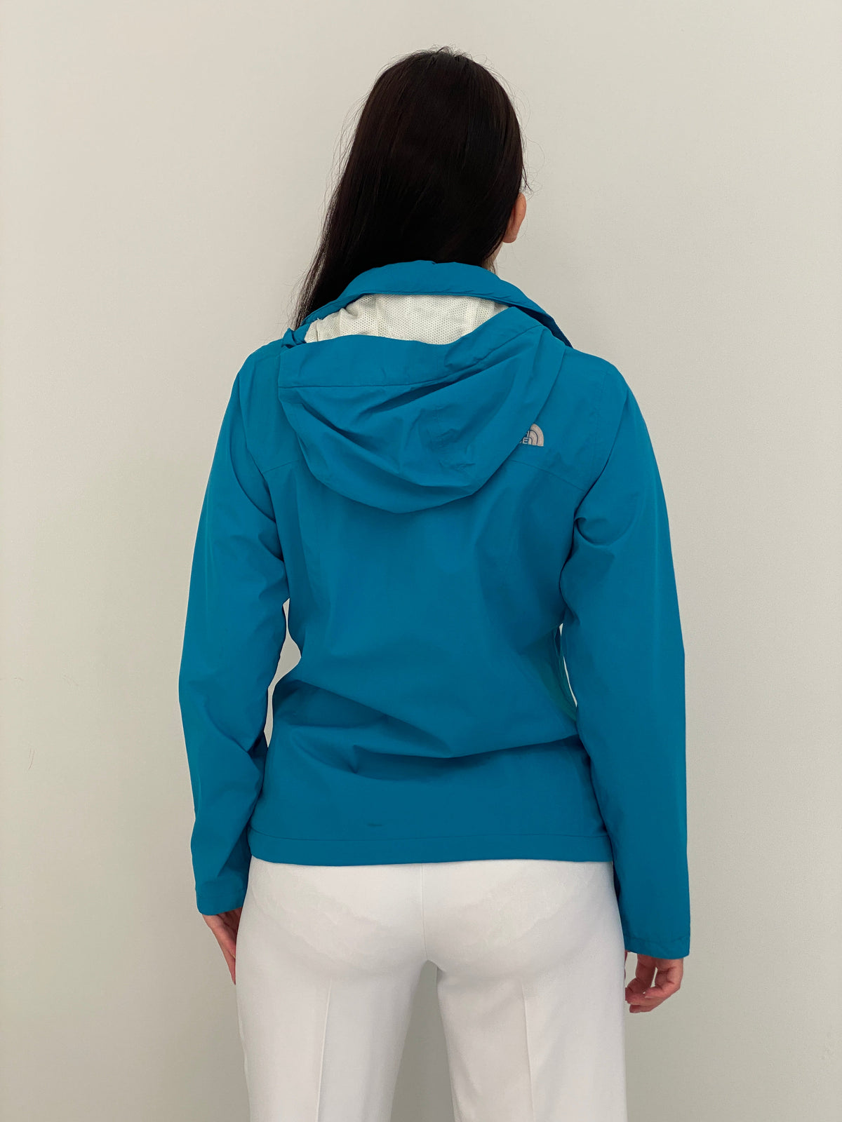 The North Face HyVent Turquoise Blue Hooded Waterproof Jacket – S/P