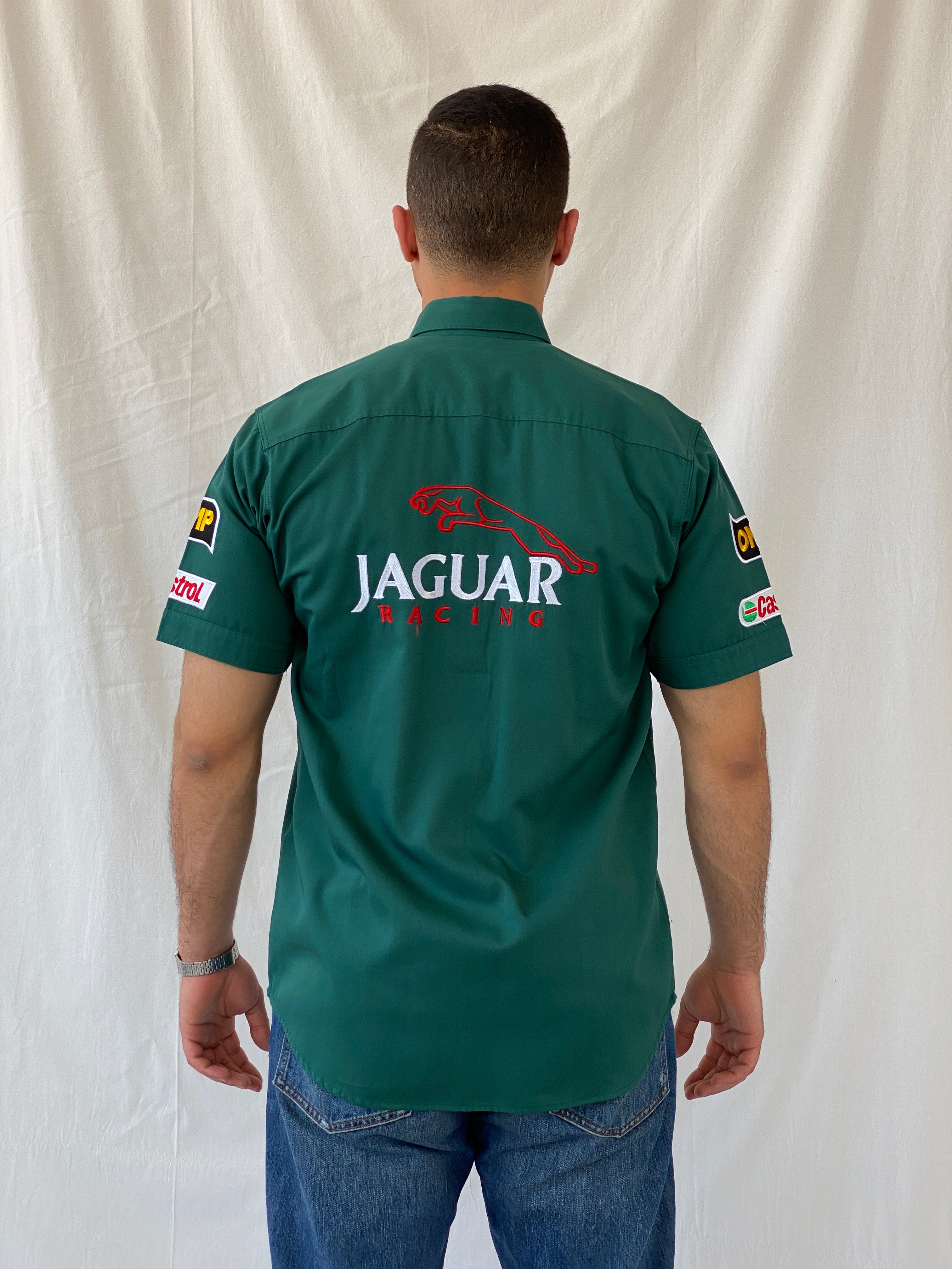 Rare Vintage 2000s Jaguar Racing Beck’s F1 Motorsport Green Formula 1 Racing Shirt - L