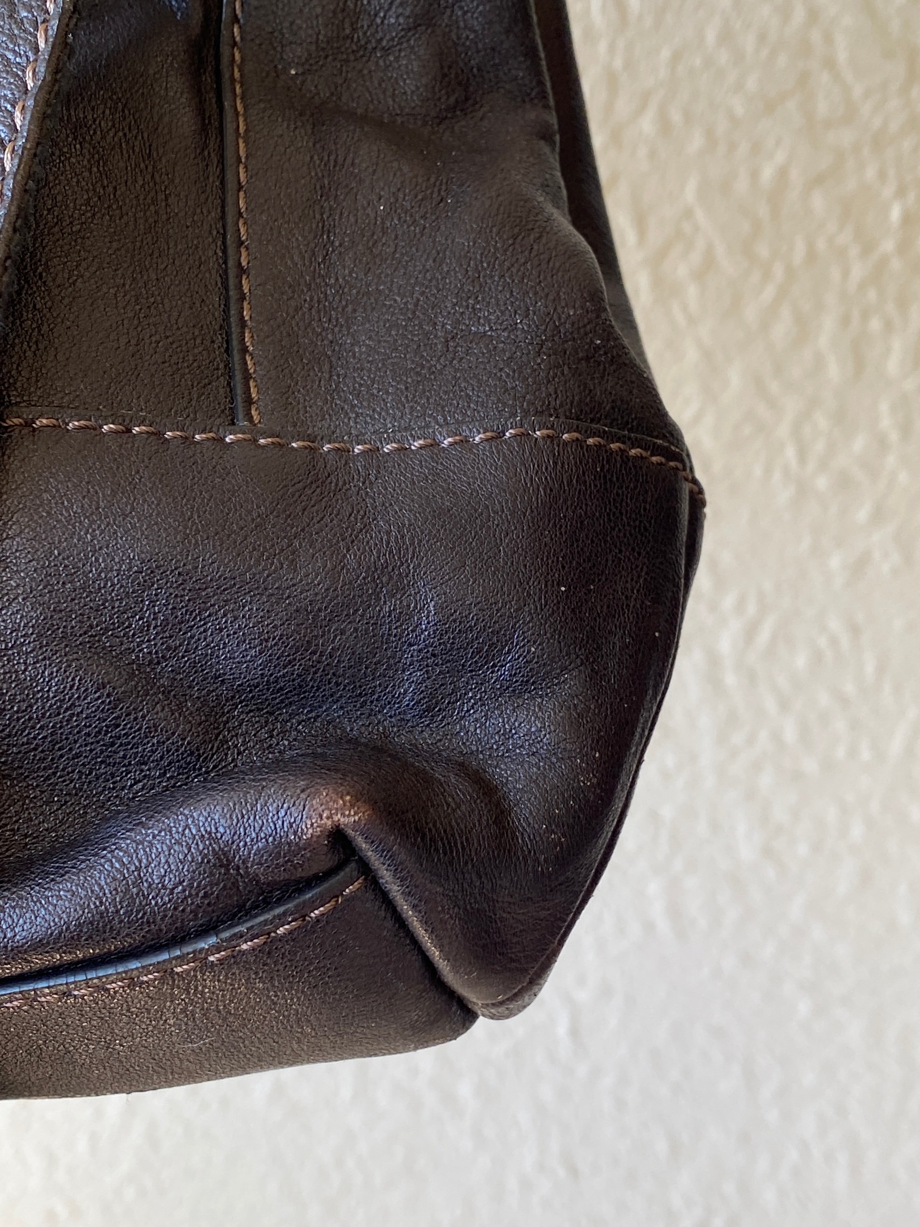 Vintage Y2K Fossil Long Live Vintage Black Distressed Leather Convertible Satchel Crossbody Bag