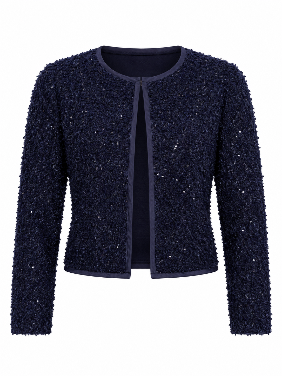 SOMMERMANN Navy Blue Textured Sequin Cardigan Jacket – M