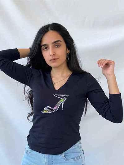 Y2K Closs Style Top - Balagan Vintage Full Sleeve Top Rahmeh, Top