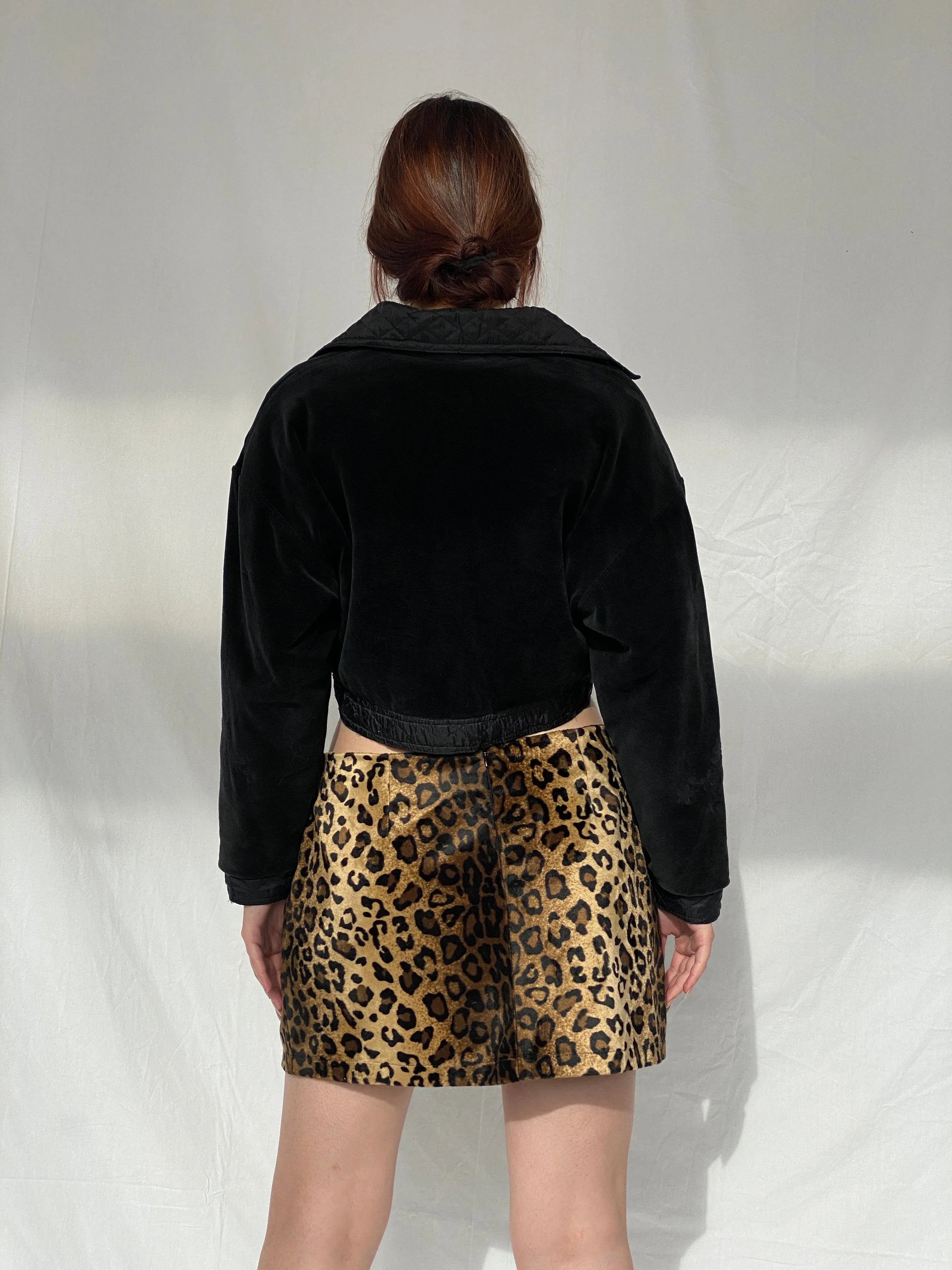 Archival Copain Copine Paris Black Cropped Jacket With Quilted Collar - L - Balagan Vintage Jacket 00s, Ayah, Coats&Jackets, cop copine, rare find, rare vintage, winter