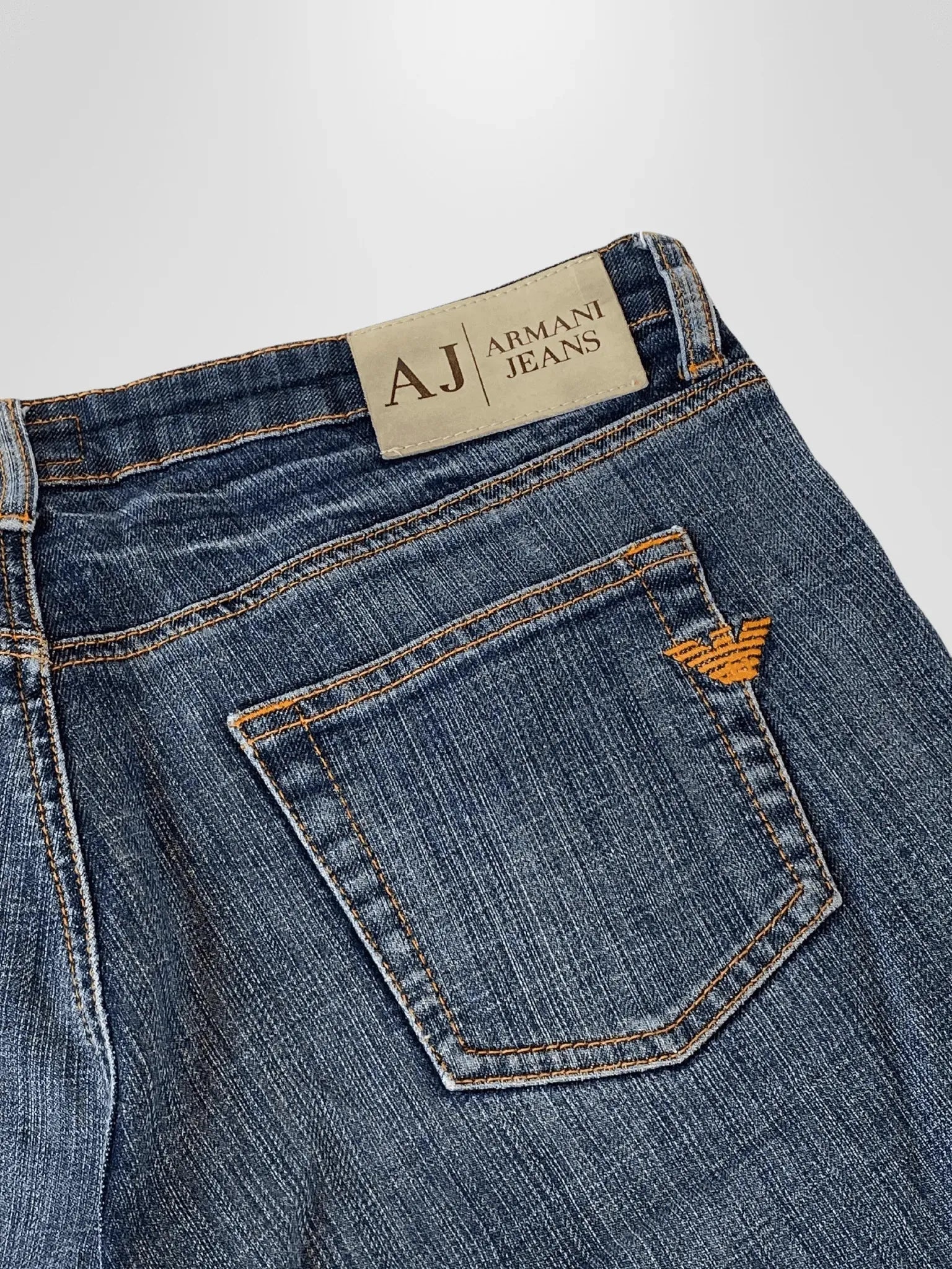 Armani Jeans AJ Indigo 006 Dark Wash Denim Shorts - Balagan Vintage Shorts 00s, armani, denim, jeans, Lana, shorts