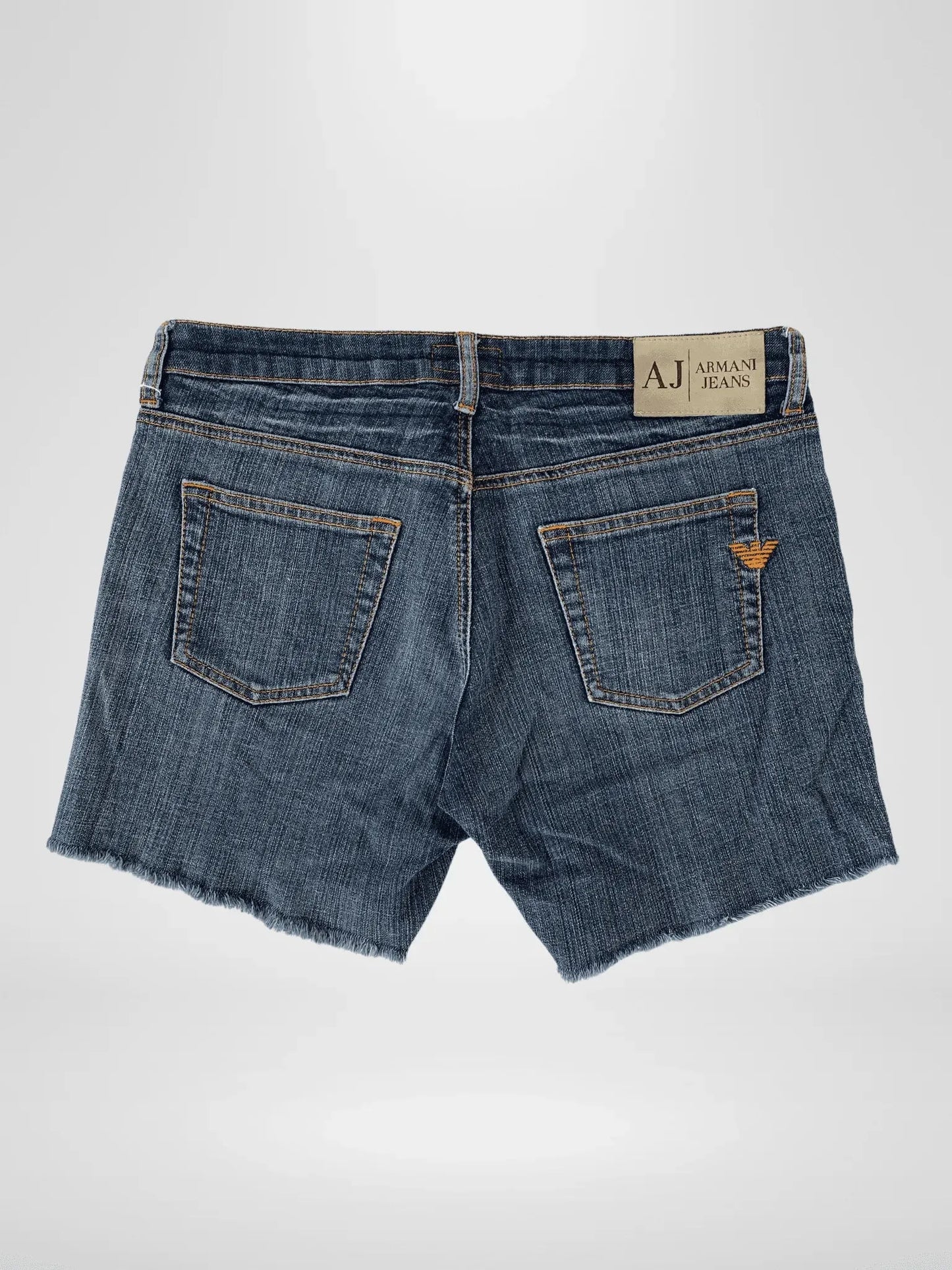 Armani Jeans AJ Indigo 006 Dark Wash Denim Shorts - Balagan Vintage Shorts 00s, armani, denim, jeans, Lana, shorts