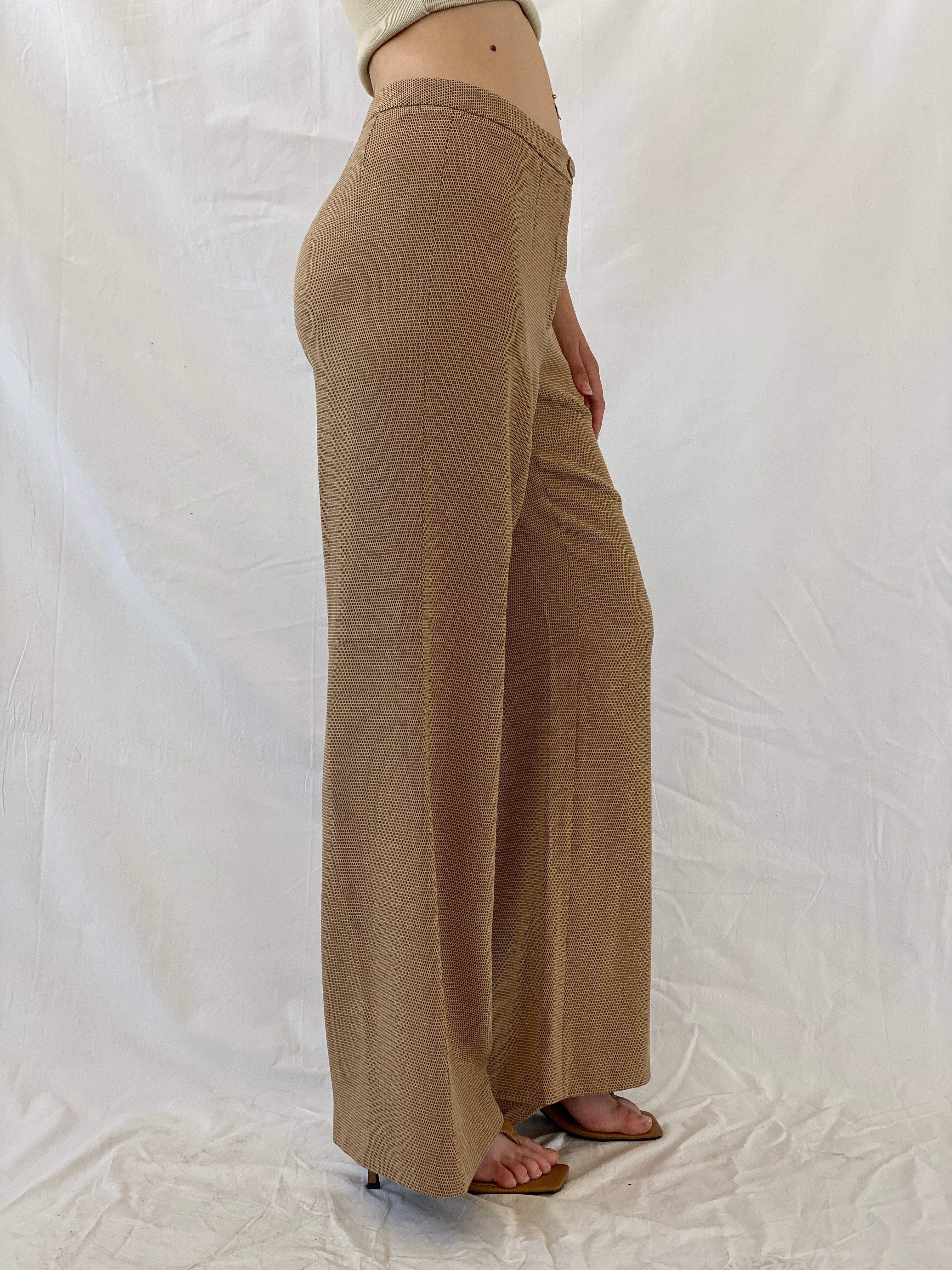 Ashley Brooke Designer Mode Beige Wide Leg Trousers Mid Rise Pants - L - Balagan Vintage Pants 00s, Ayah, NEW IN, Office core, pants, winter