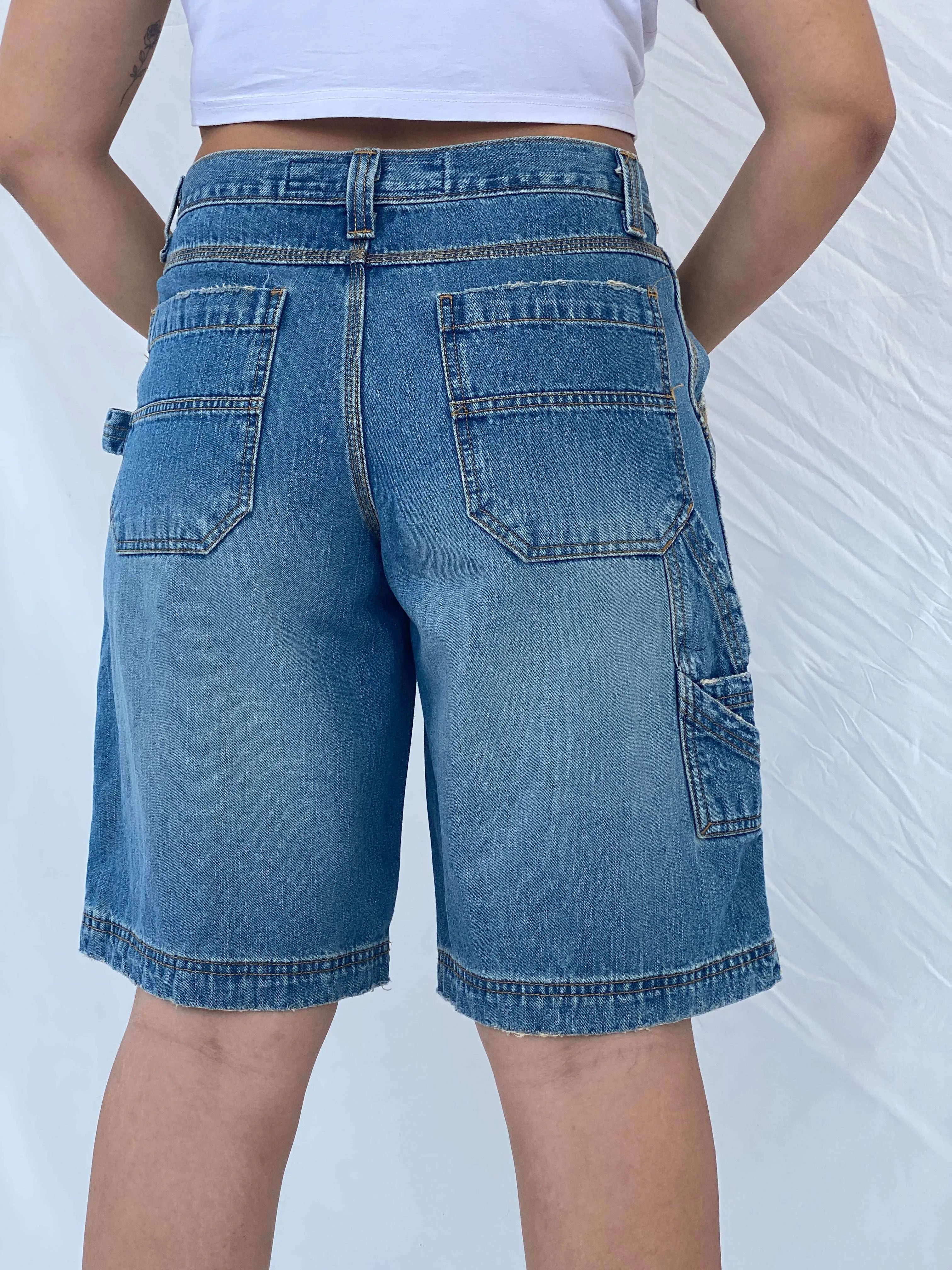Authentic Jeans Wear Carpenter Style Denim Shorts Size L - Balagan Vintage Shorts 00s, 90s, denim, Dina, shorts