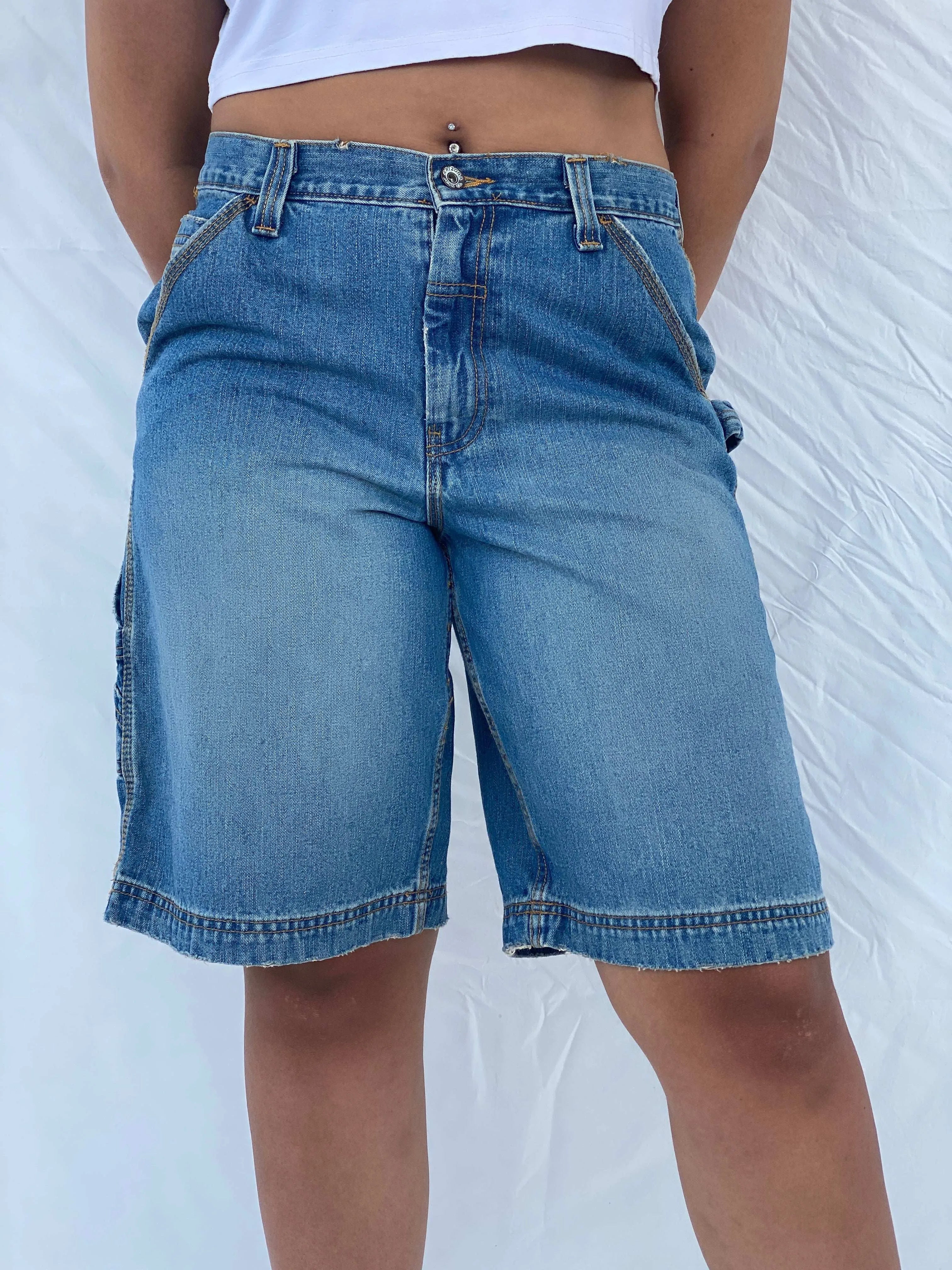 Authentic Jeans Wear Carpenter Style Denim Shorts Size L - Balagan Vintage Shorts 00s, 90s, denim, Dina, shorts