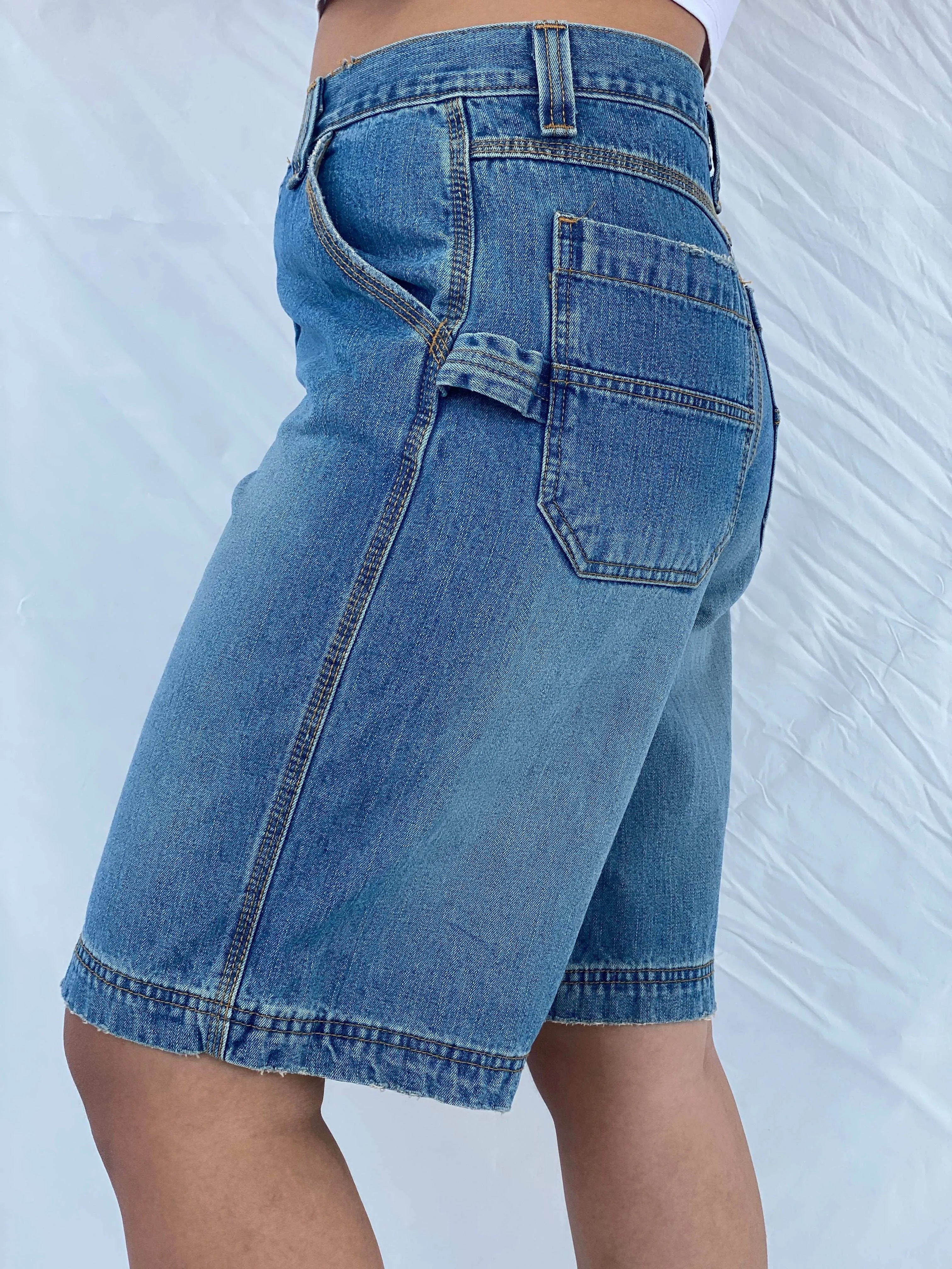 Authentic Jeans Wear Carpenter Style Denim Shorts Size L - Balagan Vintage Shorts 00s, 90s, denim, Dina, shorts