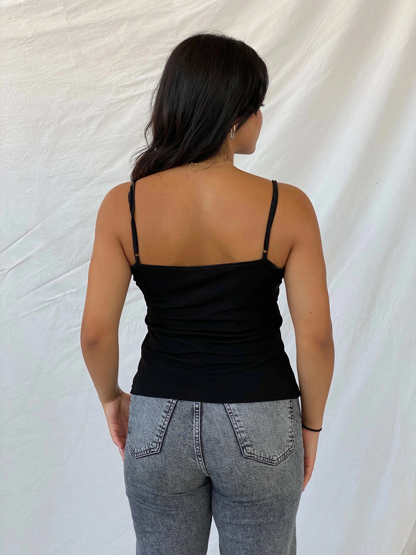 Beautiful 90s Chain Reaction Floral Black Cami - M - Balagan Vintage Cami 00s, Cami, floral top, Lana, summer