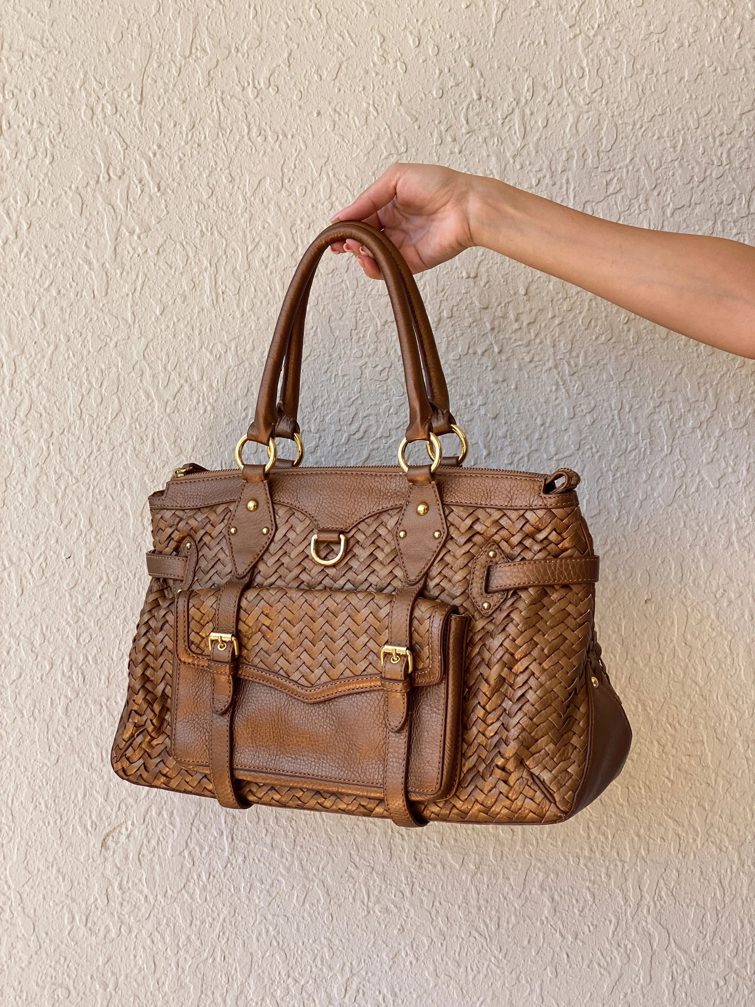 Beautiful Cole Haan Village Weave H06 Purse Woven Leather Bronze Handbag - Balagan Vintage Shoulder Bag bag, brown leather, genuine leather, handbag, NEW IN, shoulder bag, Y2K