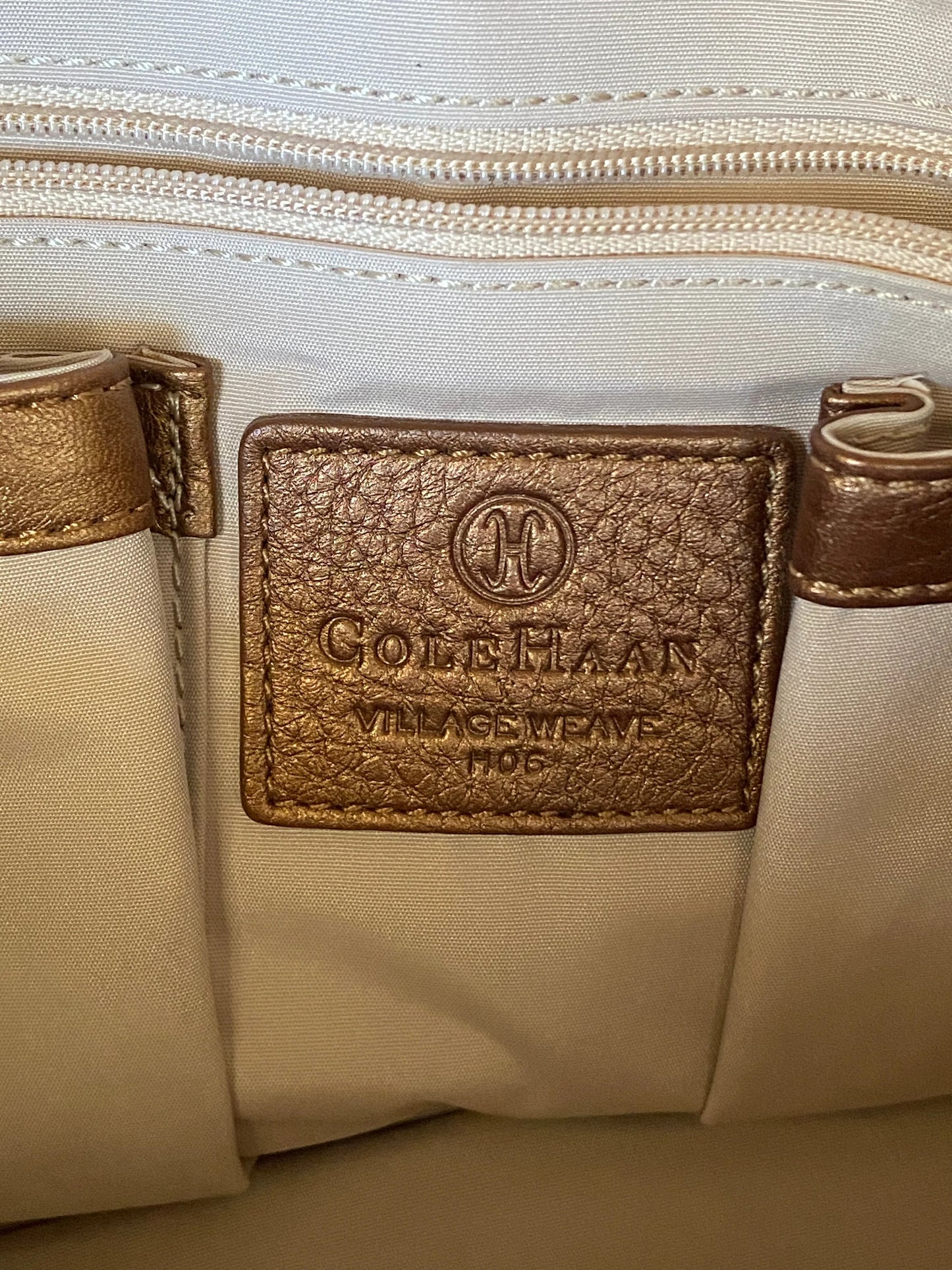 Beautiful Cole Haan Village Weave H06 Purse Woven Leather Bronze Handbag - Balagan Vintage Shoulder Bag bag, brown leather, genuine leather, handbag, NEW IN, shoulder bag, Y2K