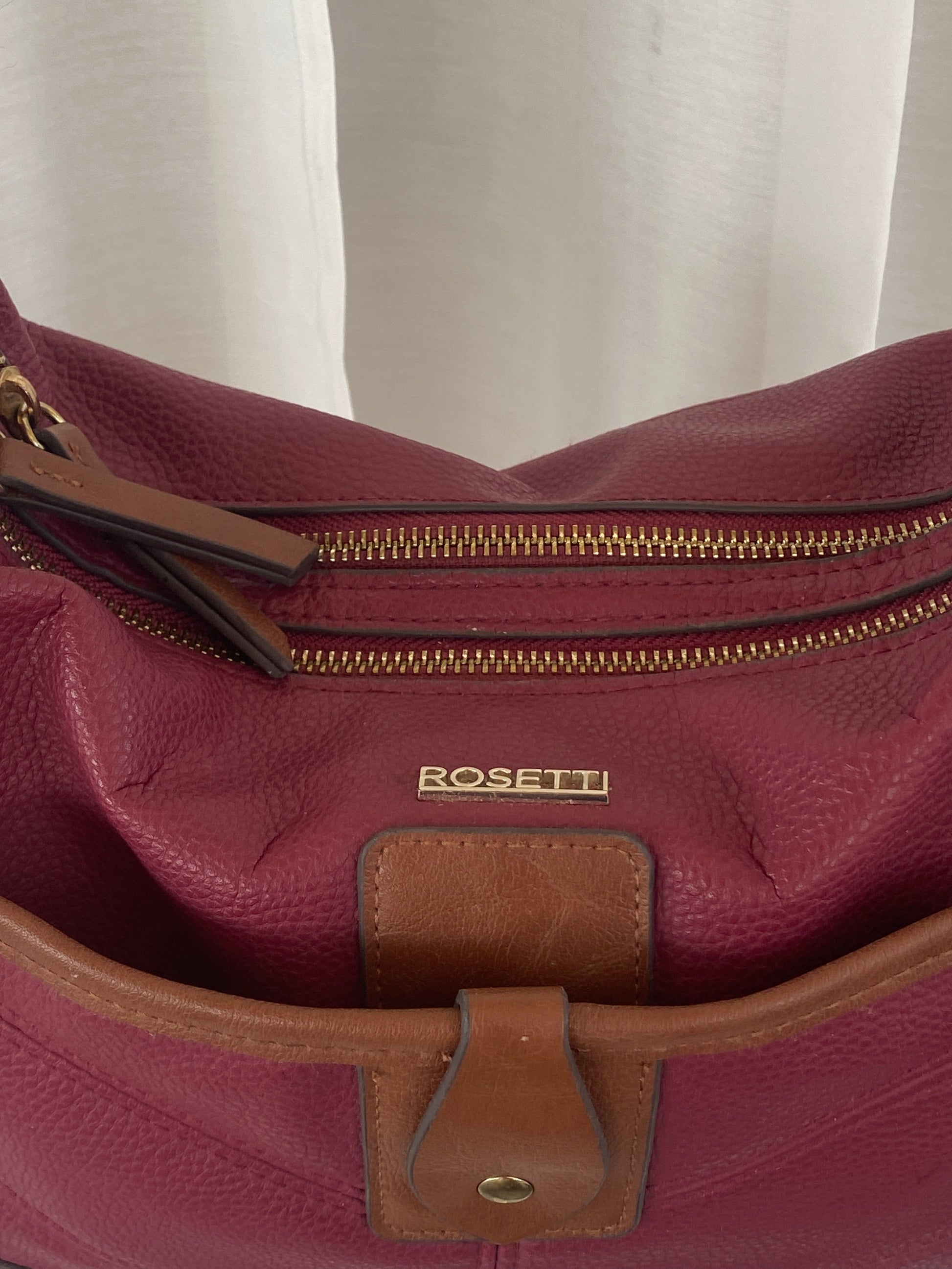 Beautiful Rosetti Purse Purple & Brown Everyday Shoulder Bag - Balagan Vintage Handbags 00s, 90s, bag, NEW IN, red leather, shoulder bag, Y2K