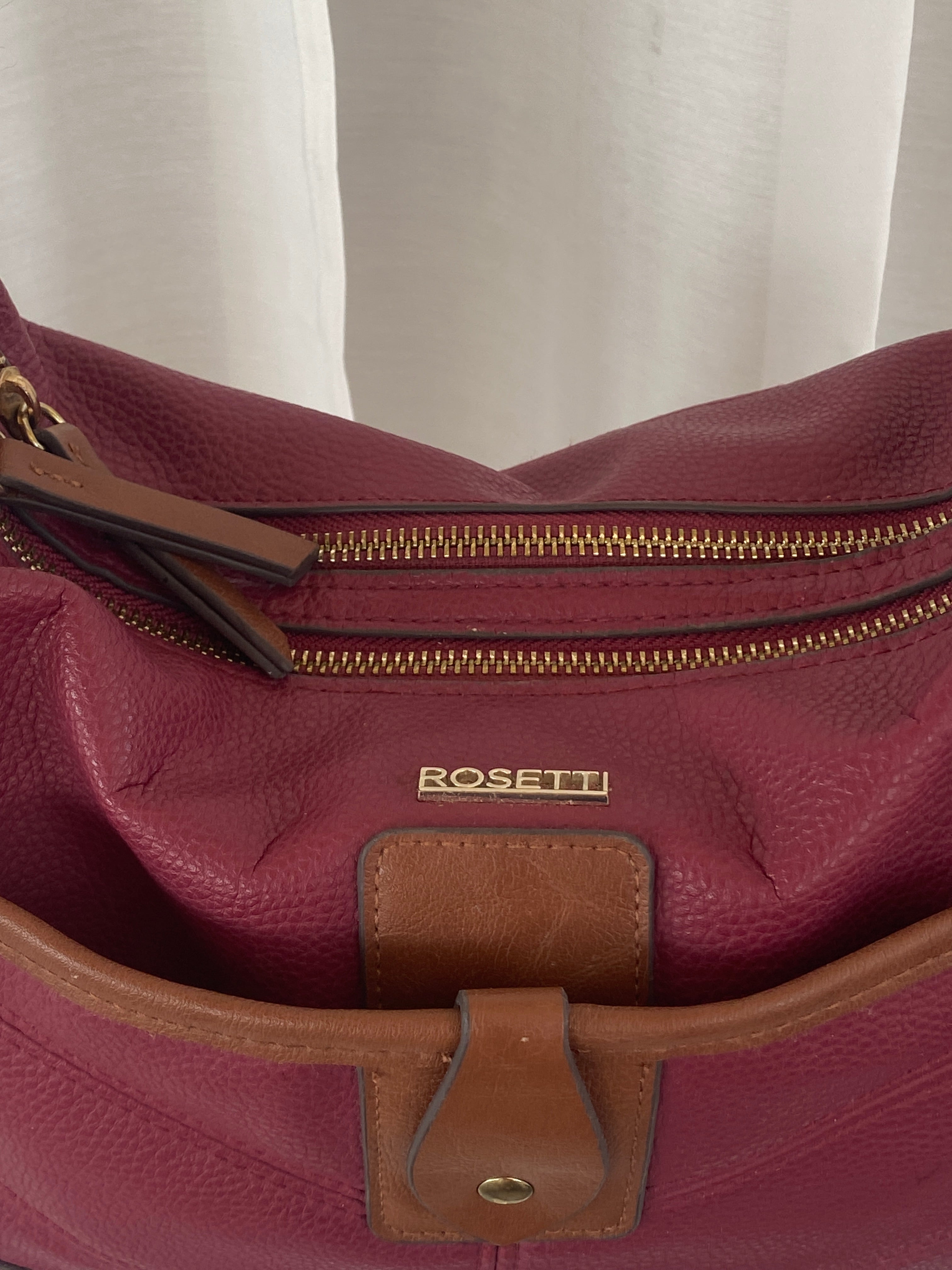 Beautiful Rosetti Purse Purple & Brown Everyday Shoulder Bag - Balagan Vintage Handbags 00s, 90s, bag, NEW IN, red leather, shoulder bag, Y2K