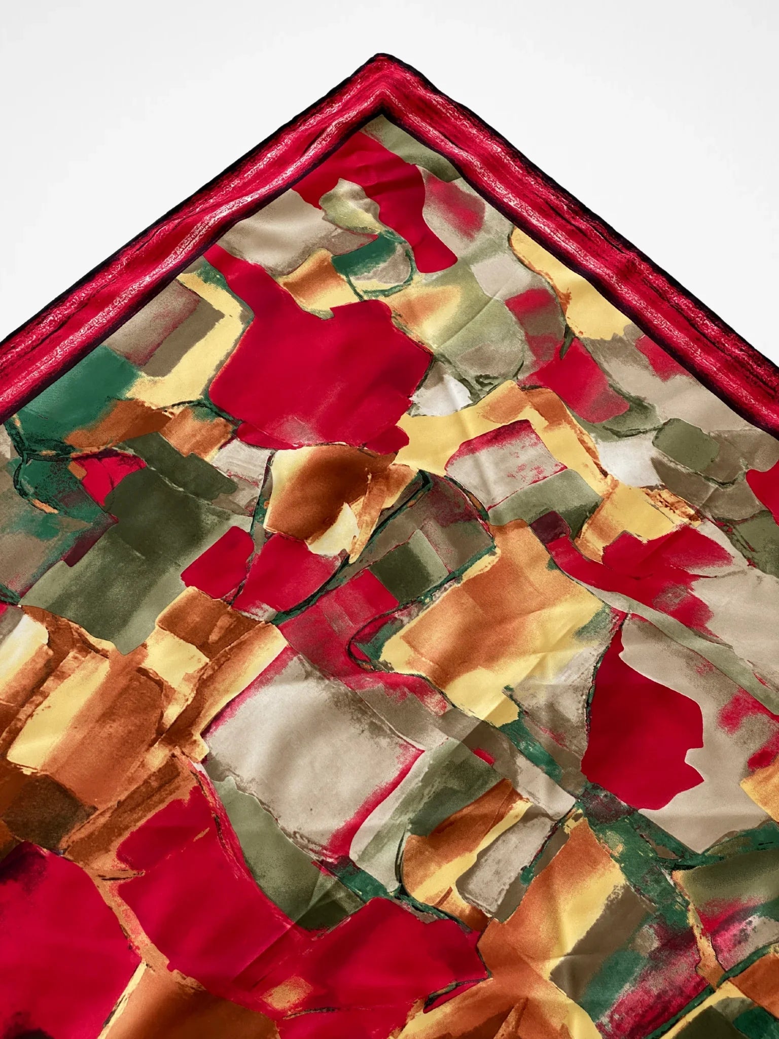 Beautiful Sunway Abstract Colorful Satin Square Scarf - Balagan Vintage Scarf 00s, multicolored, NEW IN, scarf, summer