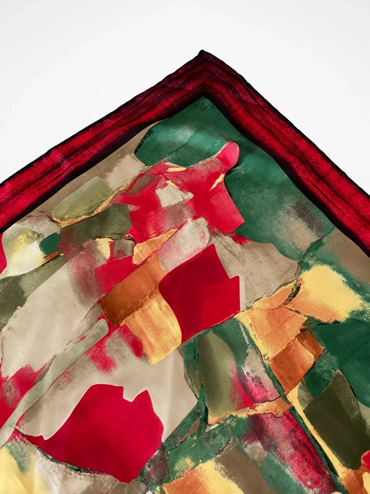 Beautiful Sunway Abstract Colorful Satin Square Scarf - Balagan Vintage Scarf 00s, multicolored, NEW IN, scarf, summer