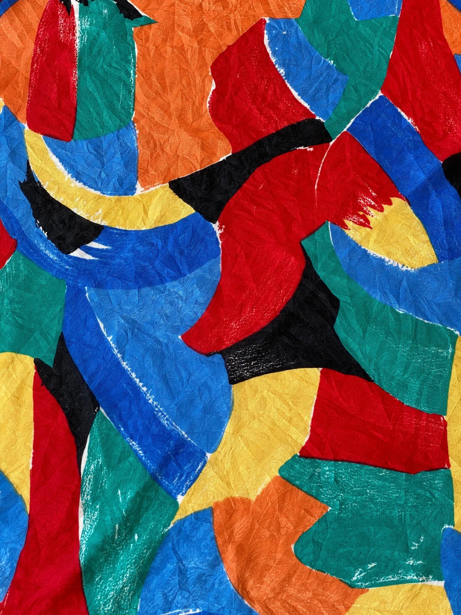 Beautiful Vibrant Abstract Design Square Shaped Scarf - Balagan Vintage Scarf 00s, multicolored, NEW IN, scarf, summer