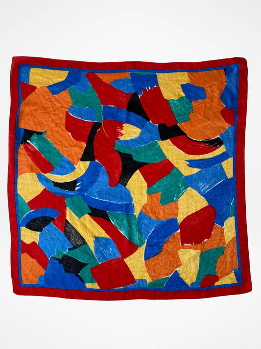 Beautiful Vibrant Abstract Design Square Shaped Scarf - Balagan Vintage Scarf 00s, multicolored, NEW IN, scarf, summer