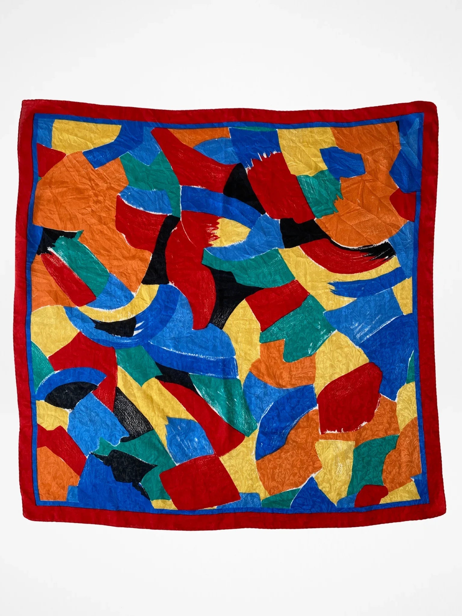 Beautiful Vibrant Abstract Design Square Shaped Scarf - Balagan Vintage Scarf 00s, multicolored, NEW IN, scarf, summer