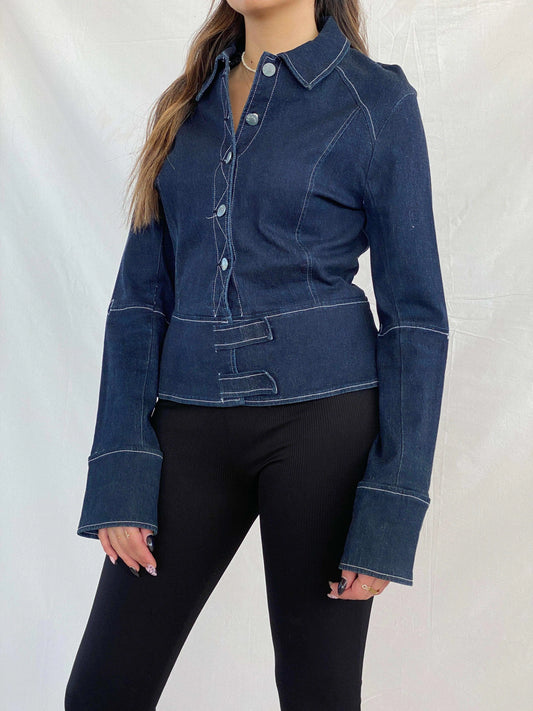 Beautiful Vintage ZNJEANS Denim Jacket - Balagan Vintage Denim Jacket 90s, denim, denim jacket, denim shirt, denim top, Juana