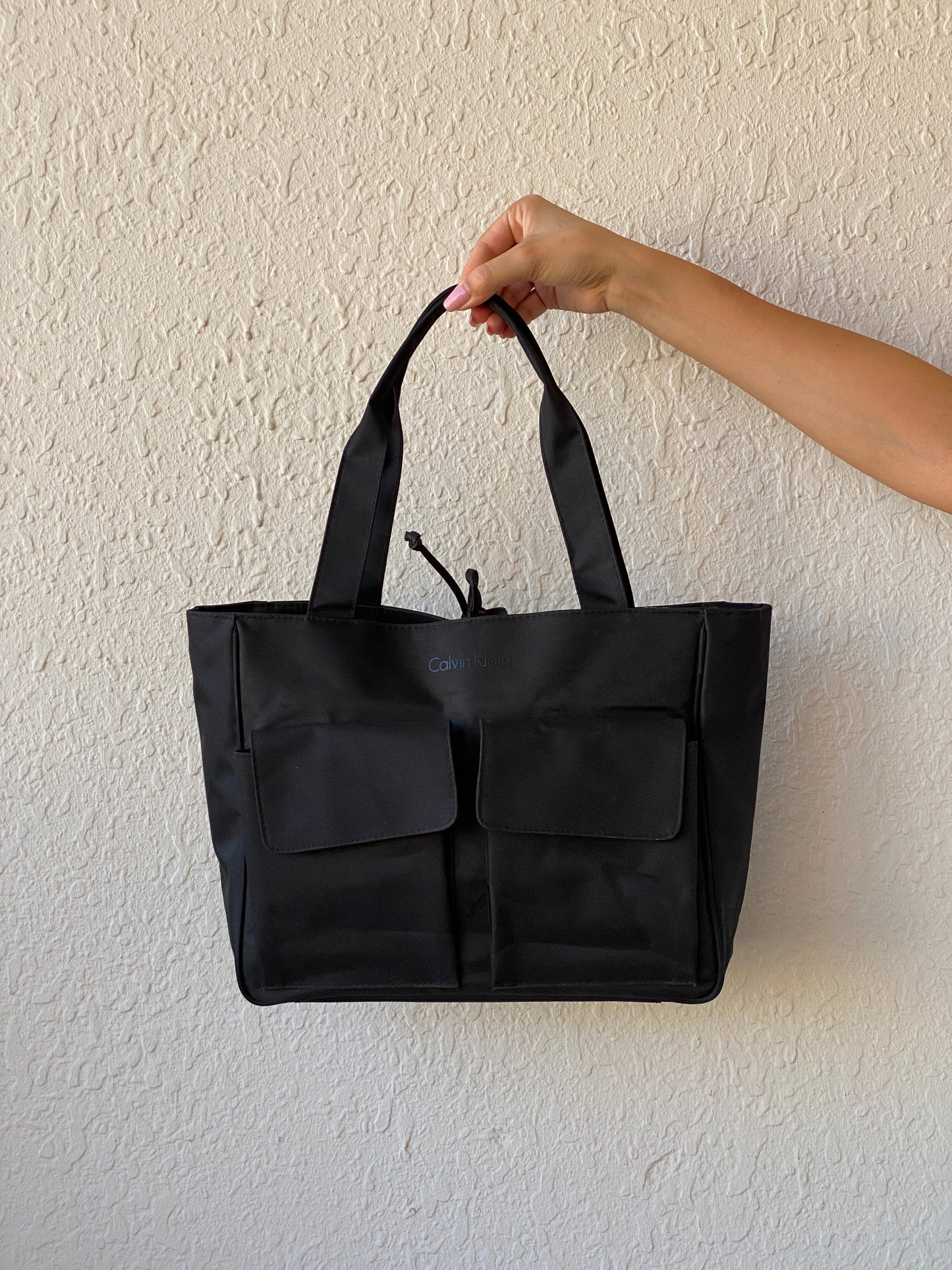 Calvin Klein Collection Shoulder Bag Black Canvas Laptop Tote Bag - Balagan Vintage Shoulder Bag 00s, 90s, bag, handbag, shoulder bag, Y2K, zebra, zebra print