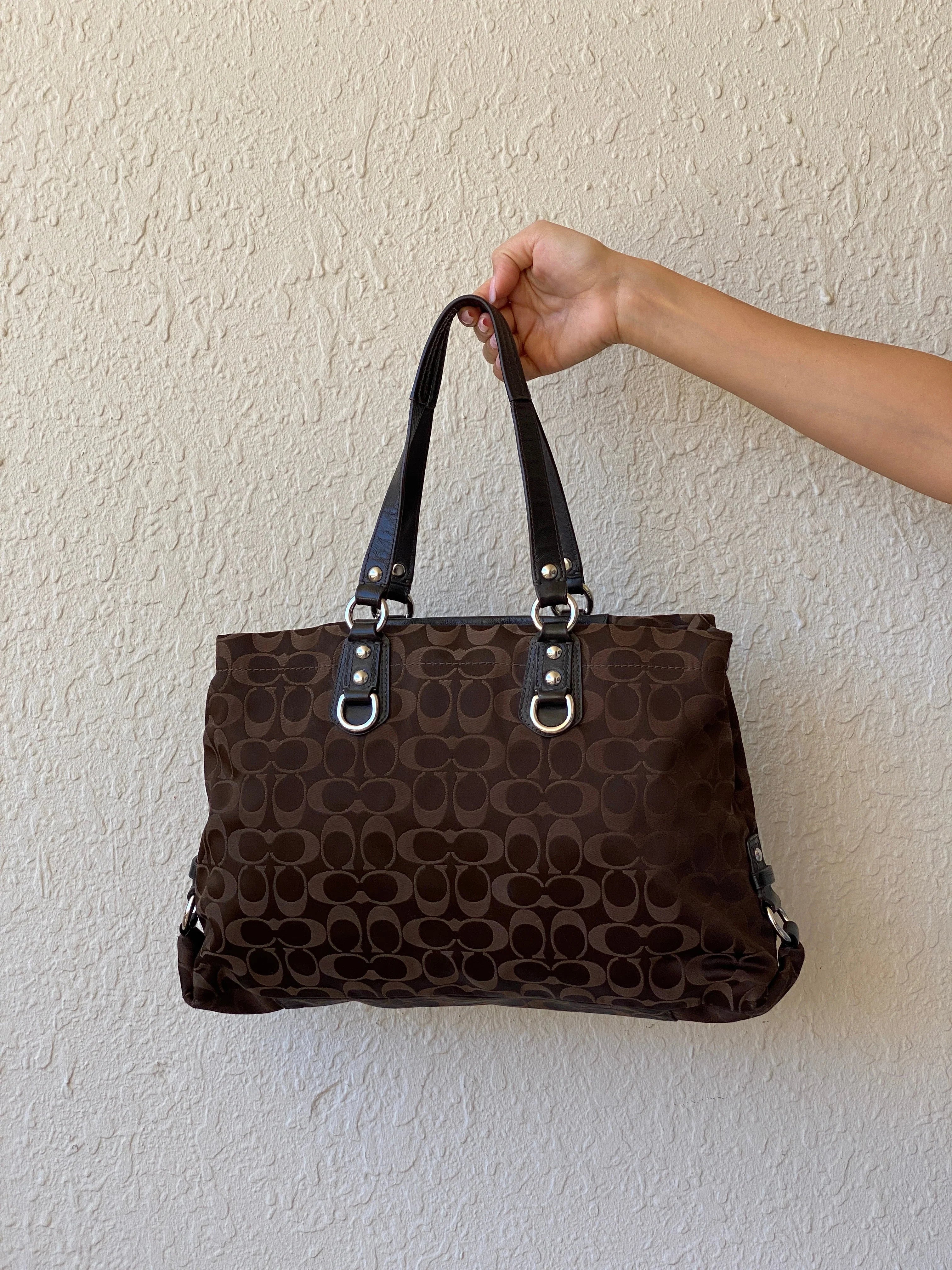 Coach Authentic Ashley Signature Sateen Brown G1051-F15510 Satchel Bag - Balagan Vintage Shoulder Bag 00s, 90s, bag, NEW IN, shoulder bag, Y2K